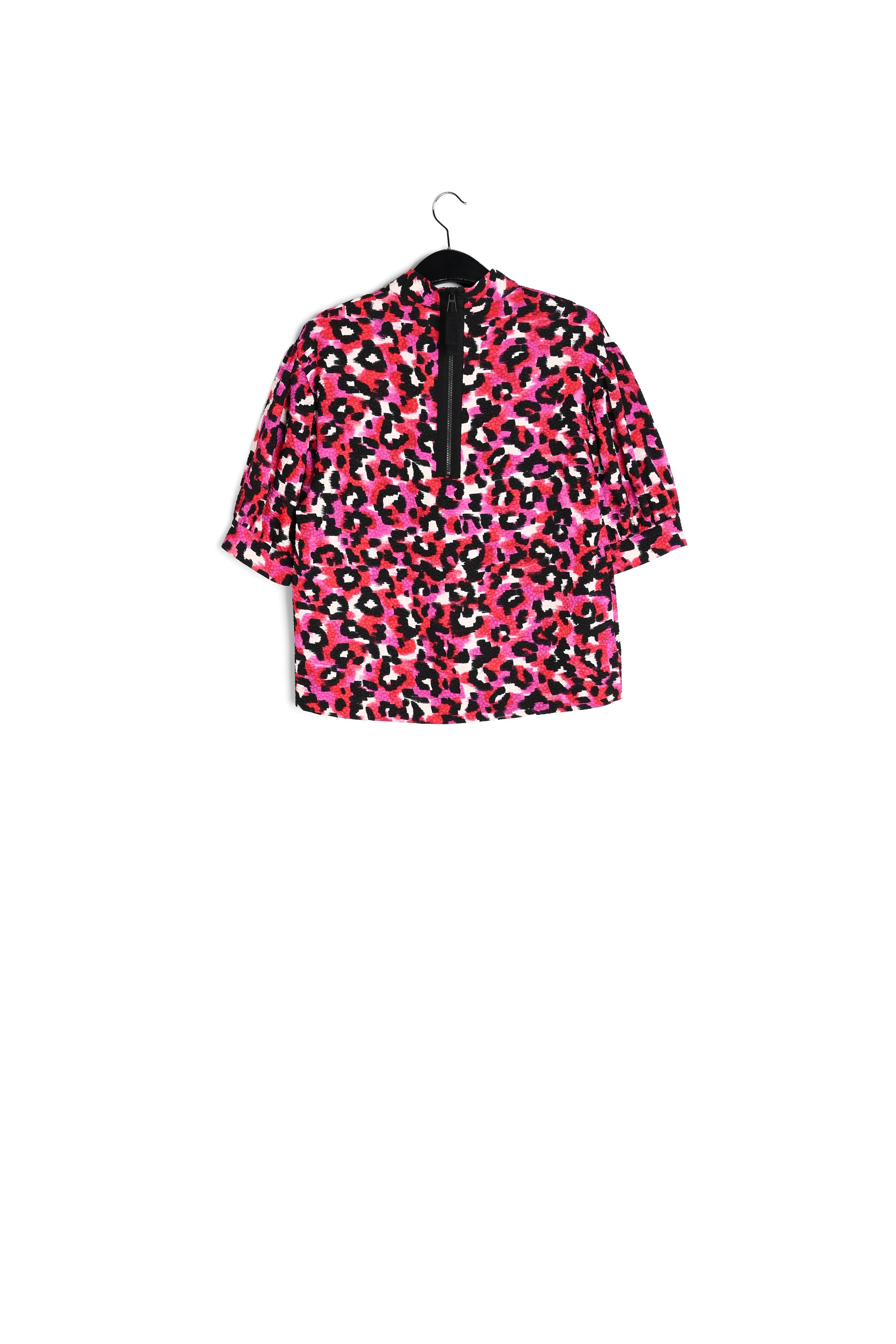 Pink, red and off-white leopard print top RE—SSENTIEL second-hand photo 2