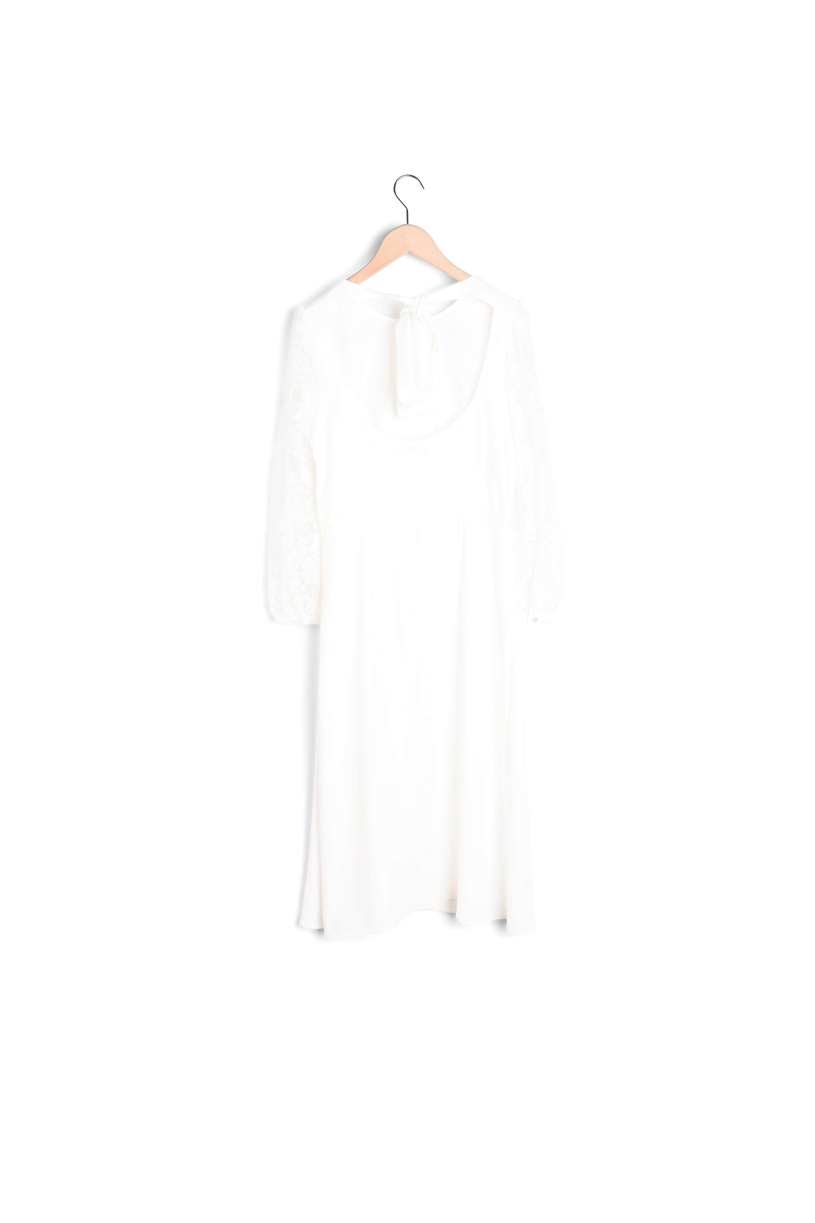 Robe de mariée Rozica en crêpe mat et dentelle Tara Jarmon seconde main photo 2