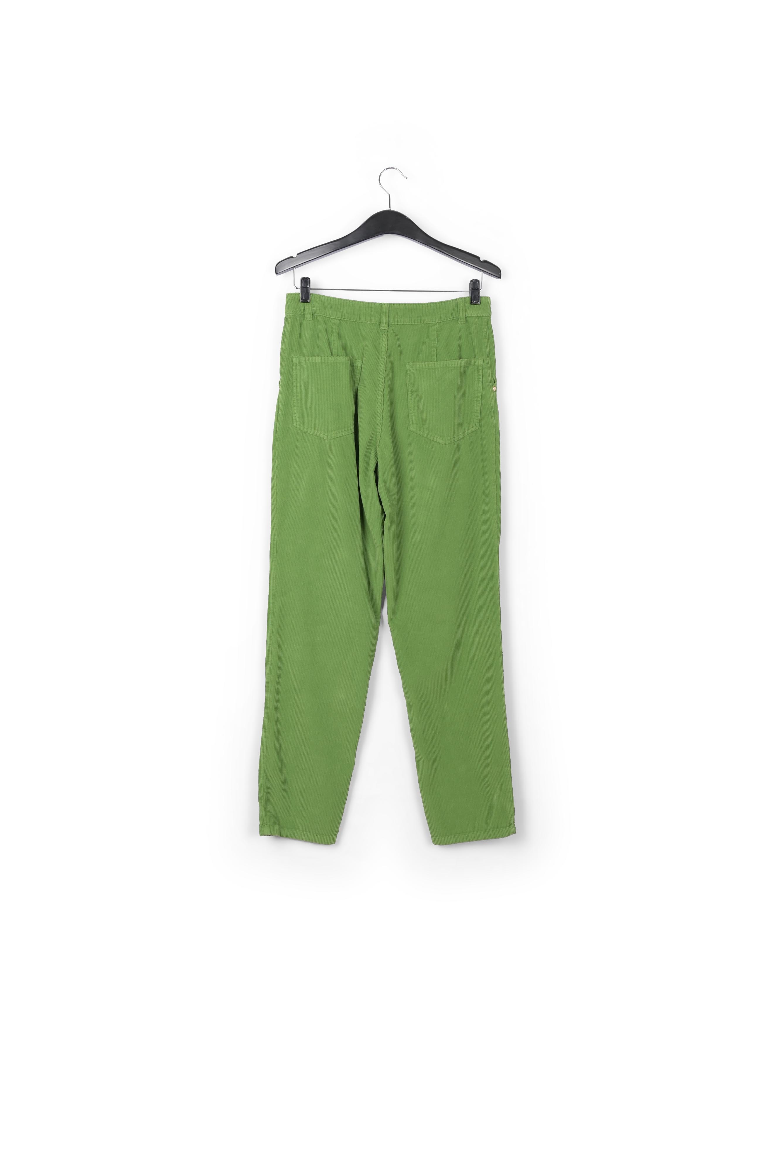 Pantalon en velours vert RE—SSENTIEL seconde main photo 2