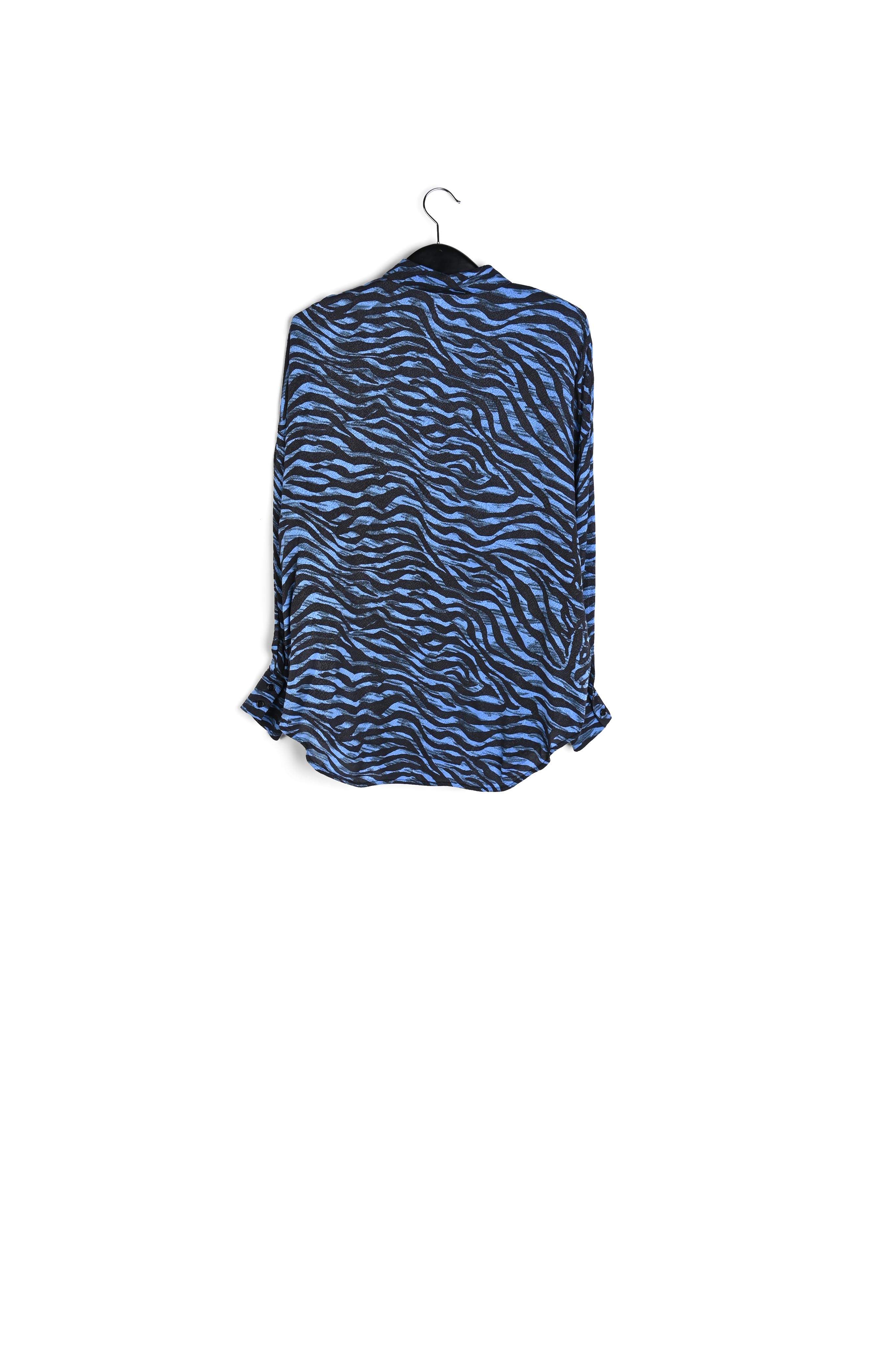 Oversized overhemd met blauwe en groene zebraprint RE—SSENTIEL tweedehands photo 2