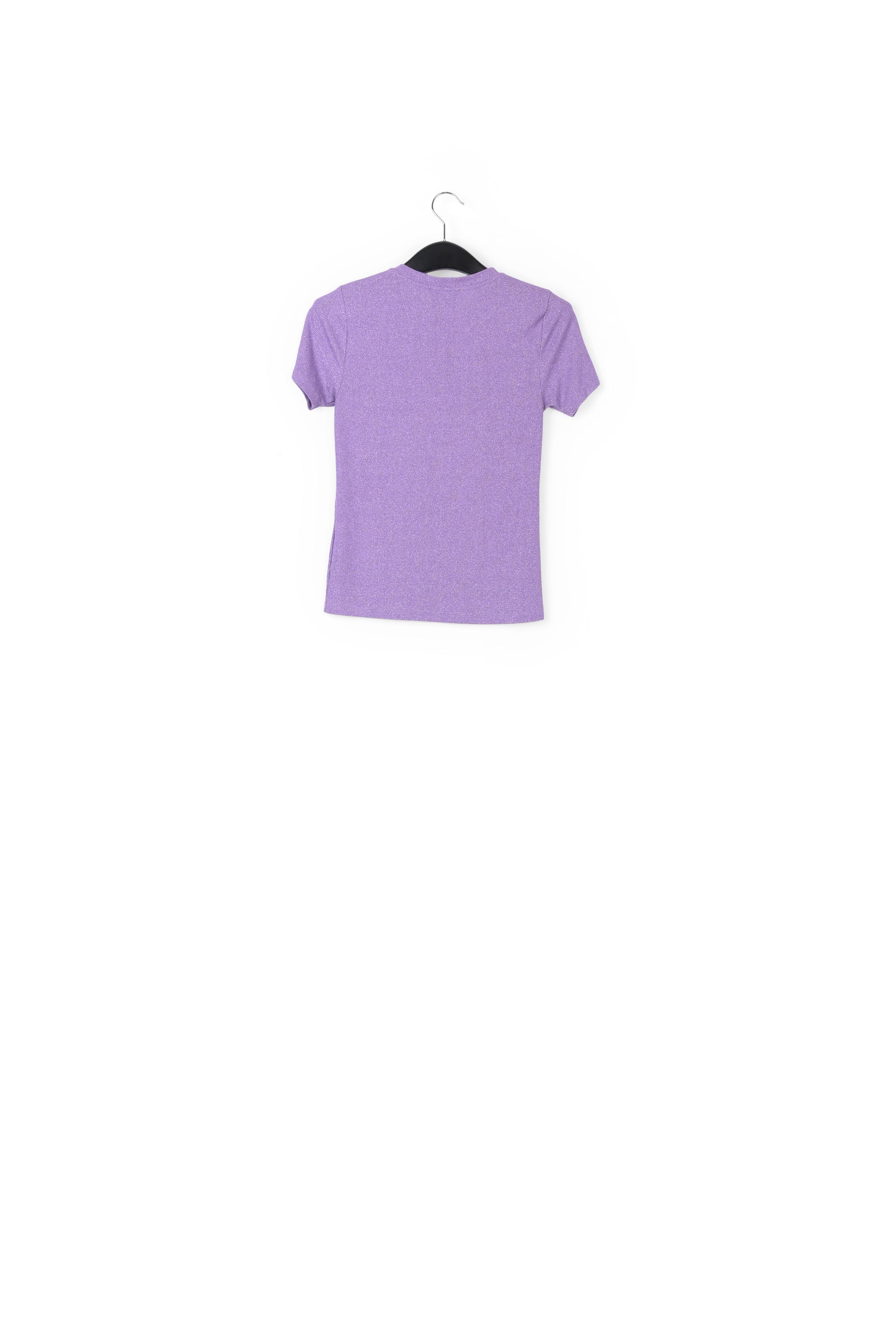 T-shirt lilas en lurex RE—SSENTIEL seconde main photo 2