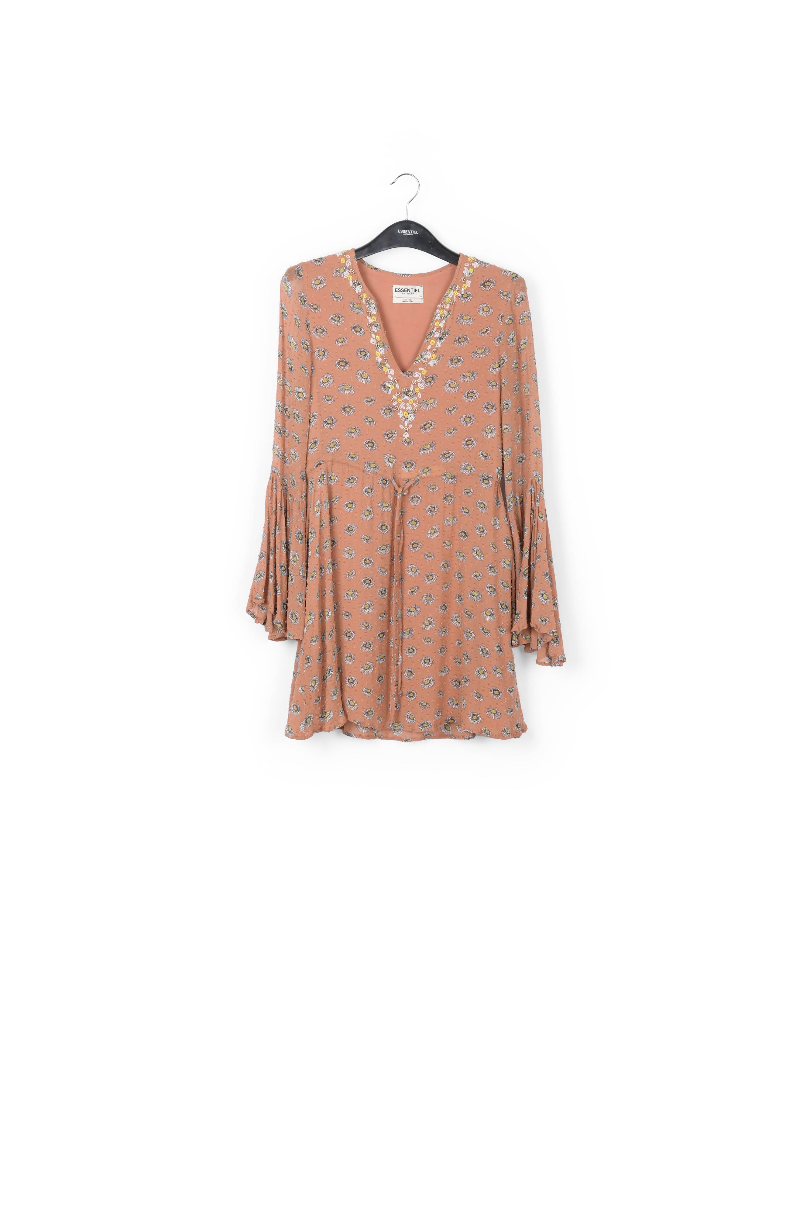 Mini-robe avec encolure v et imprimé RE—SSENTIEL seconde main photo 1