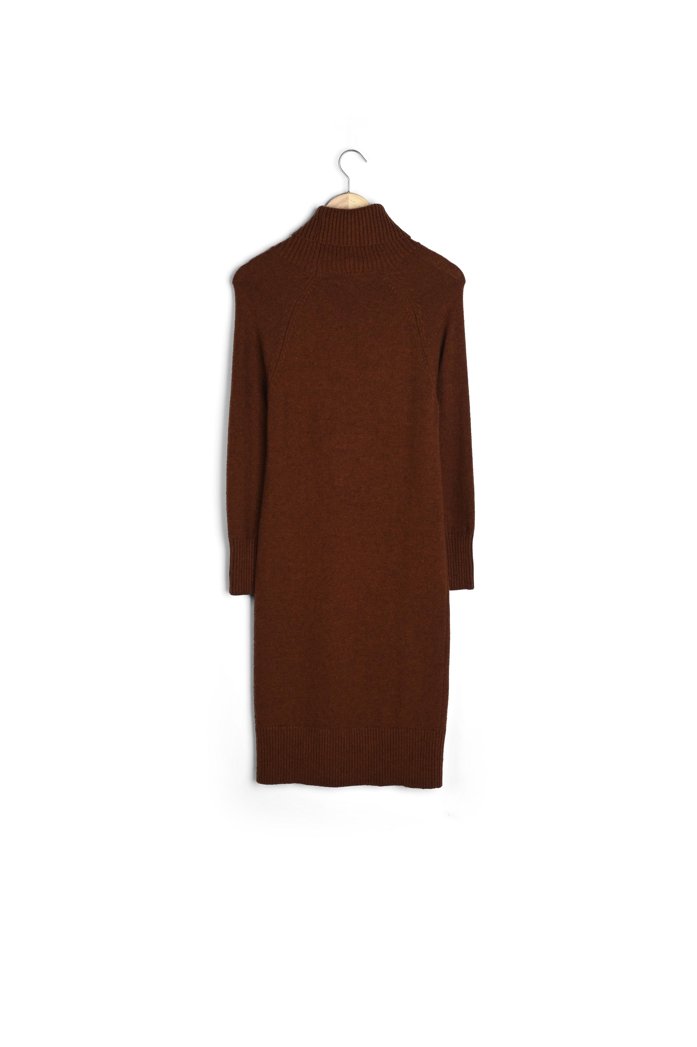 Robe pull col roulé chocolat en laine responsable et yack Holly Maison 123 seconde main photo 2