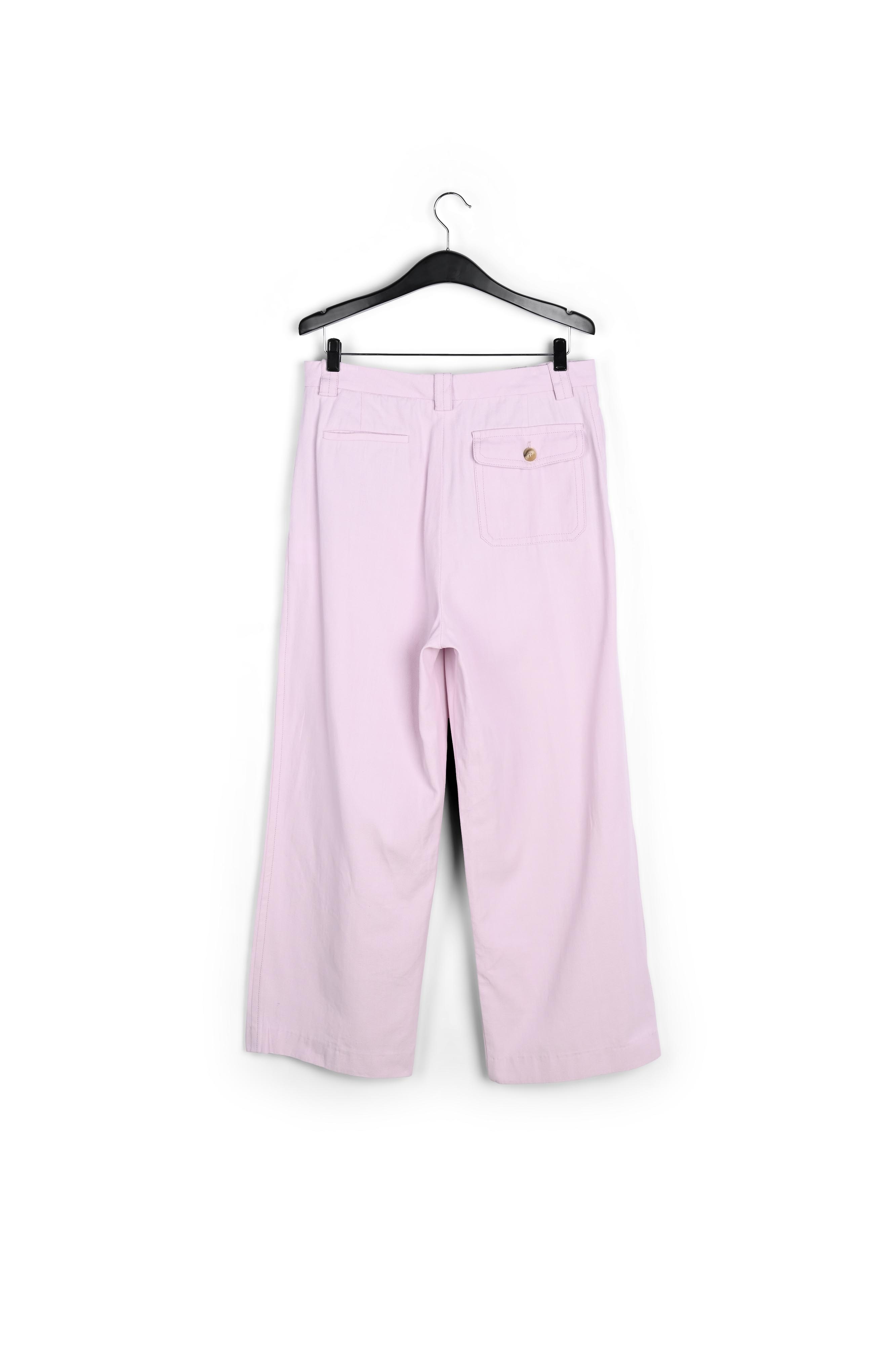 Lilac cotton wide-leg pants RE—SSENTIEL second-hand photo 2