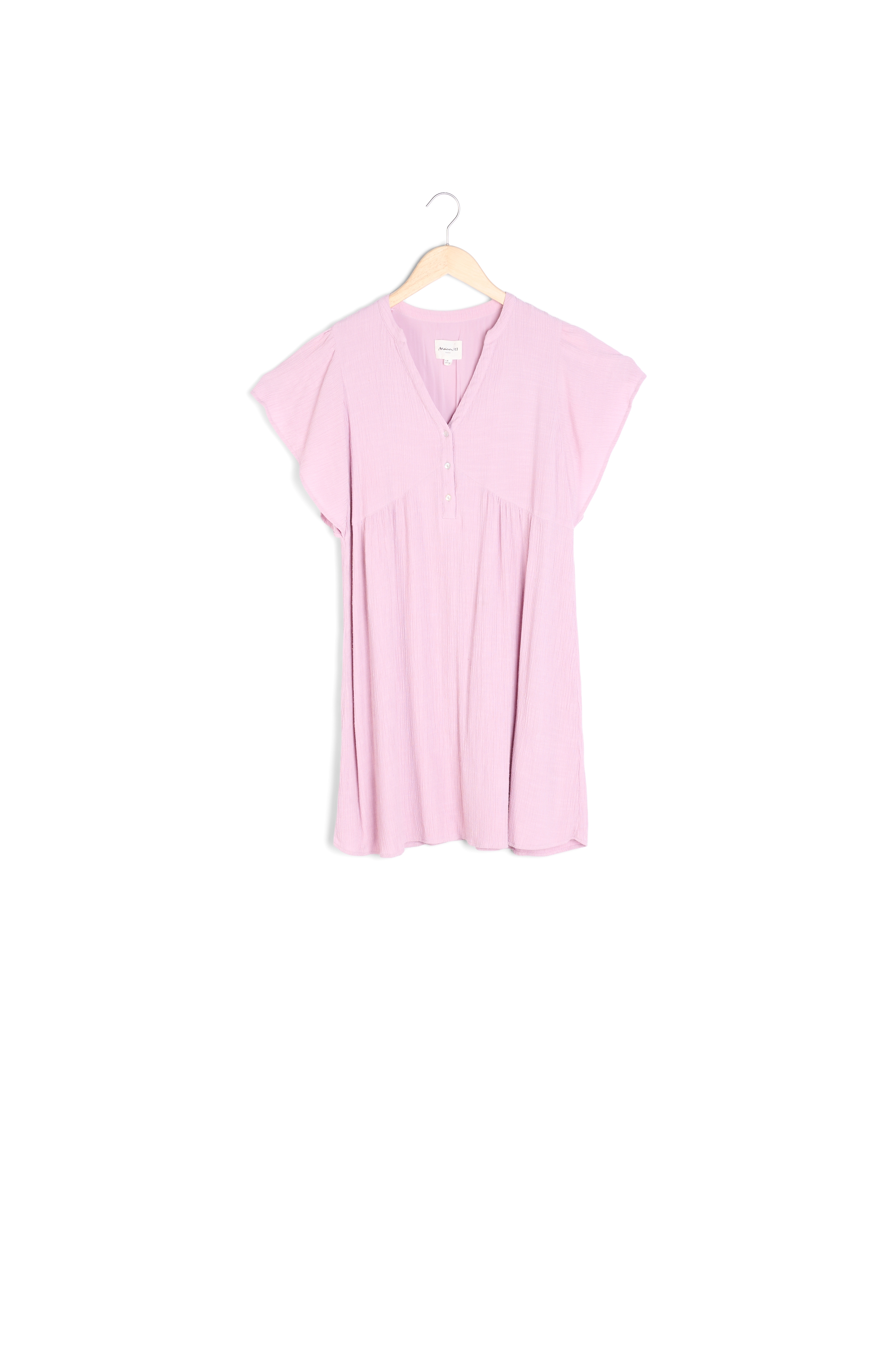 Robe en crêpe trapèze mauve Callo Maison 123 seconde main photo 3