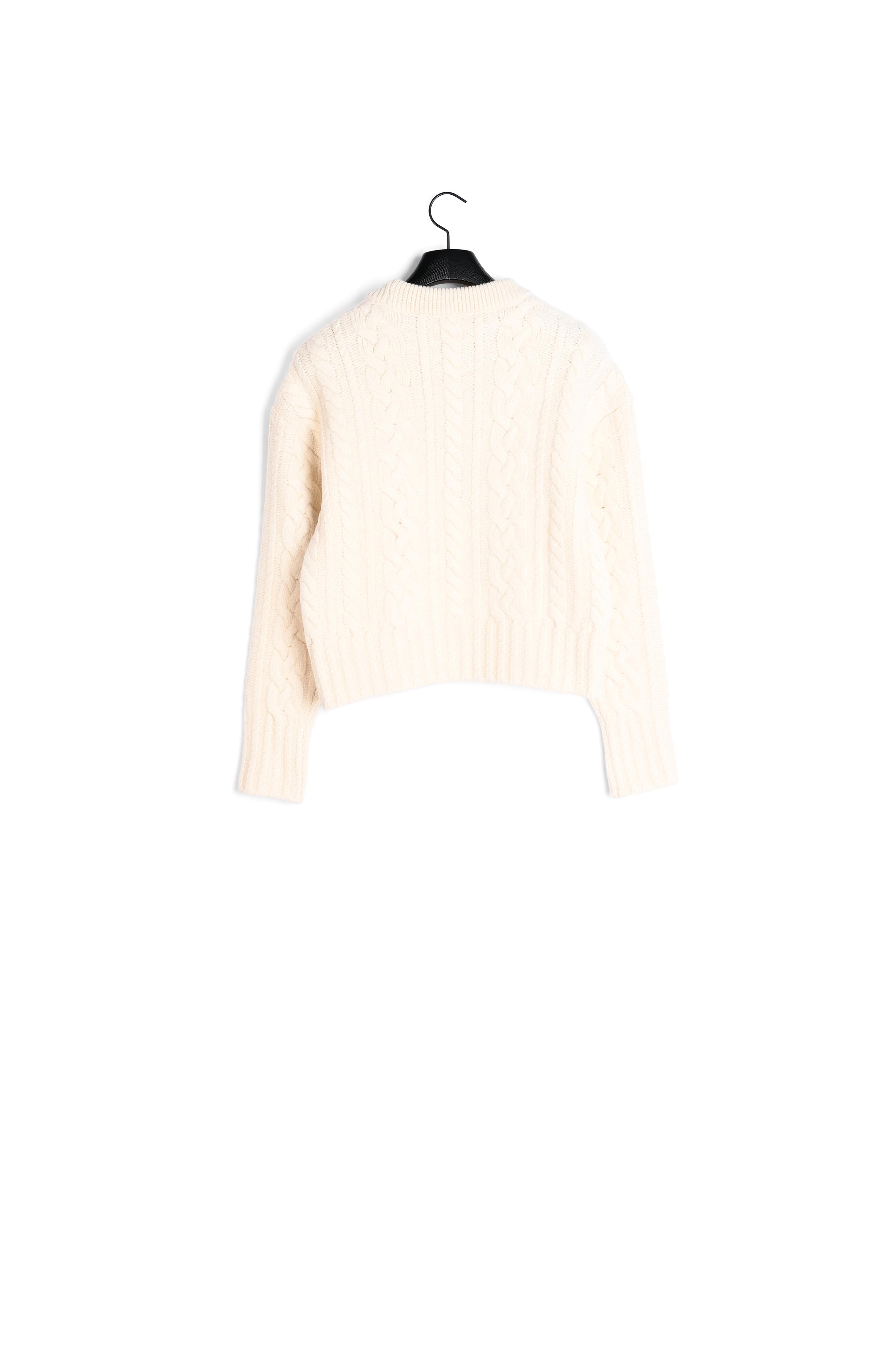 Cable knit crewneck sweater