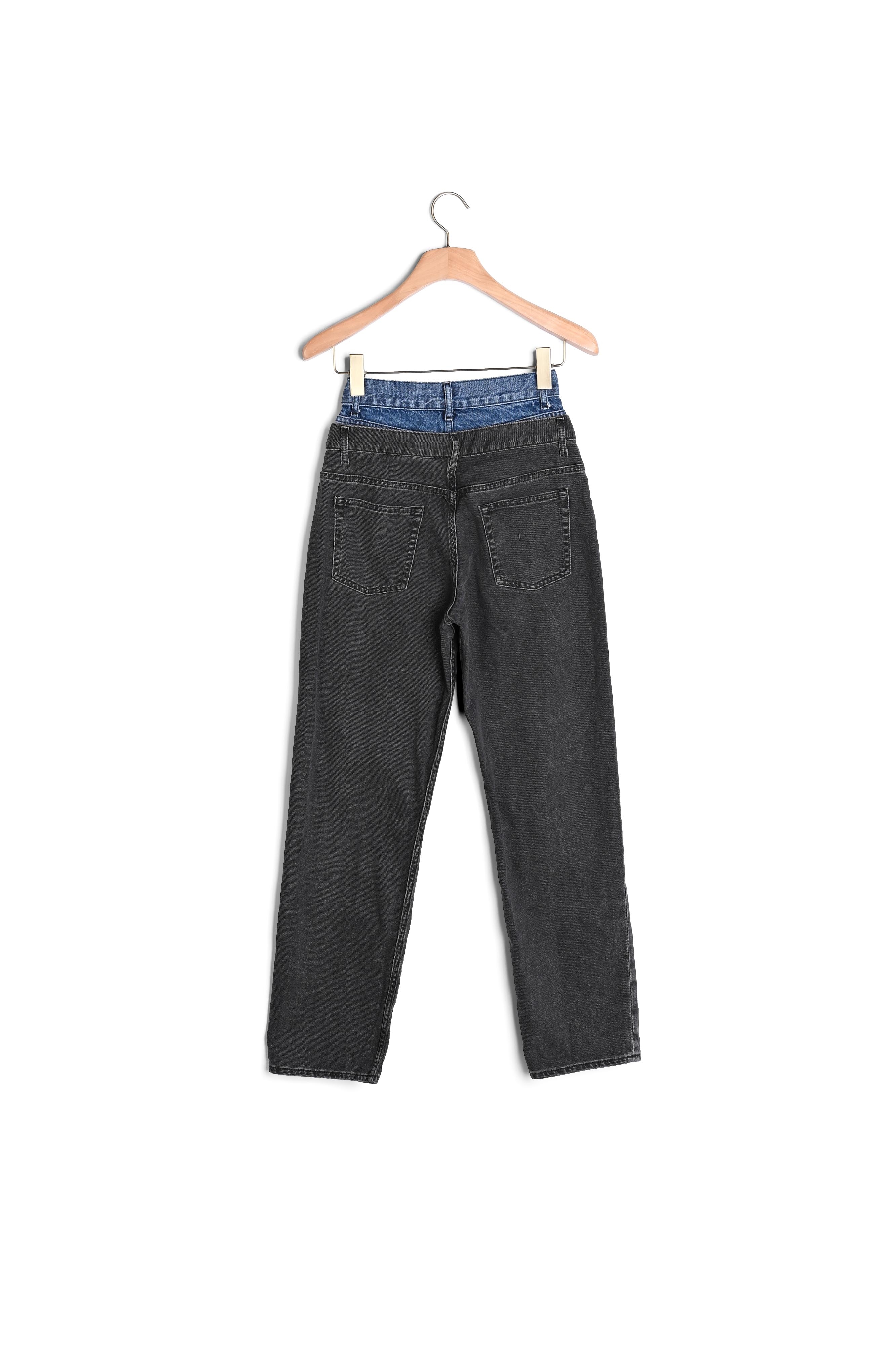 Productfoto Jean met dubbele tweekleurige riem nummer 0