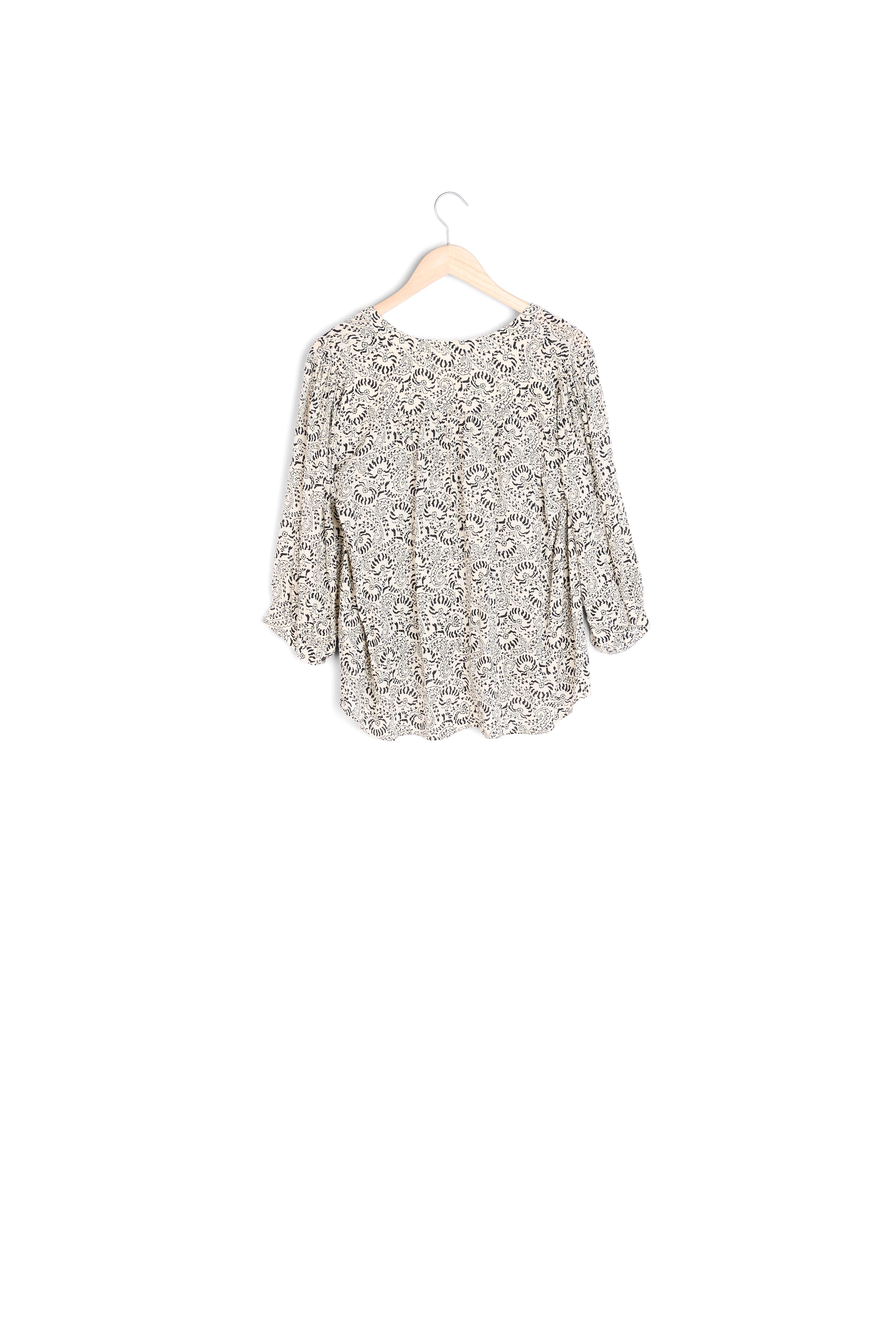 Blouse écrue imprimé fleuri Elsa Maison 123 seconde main photo 4