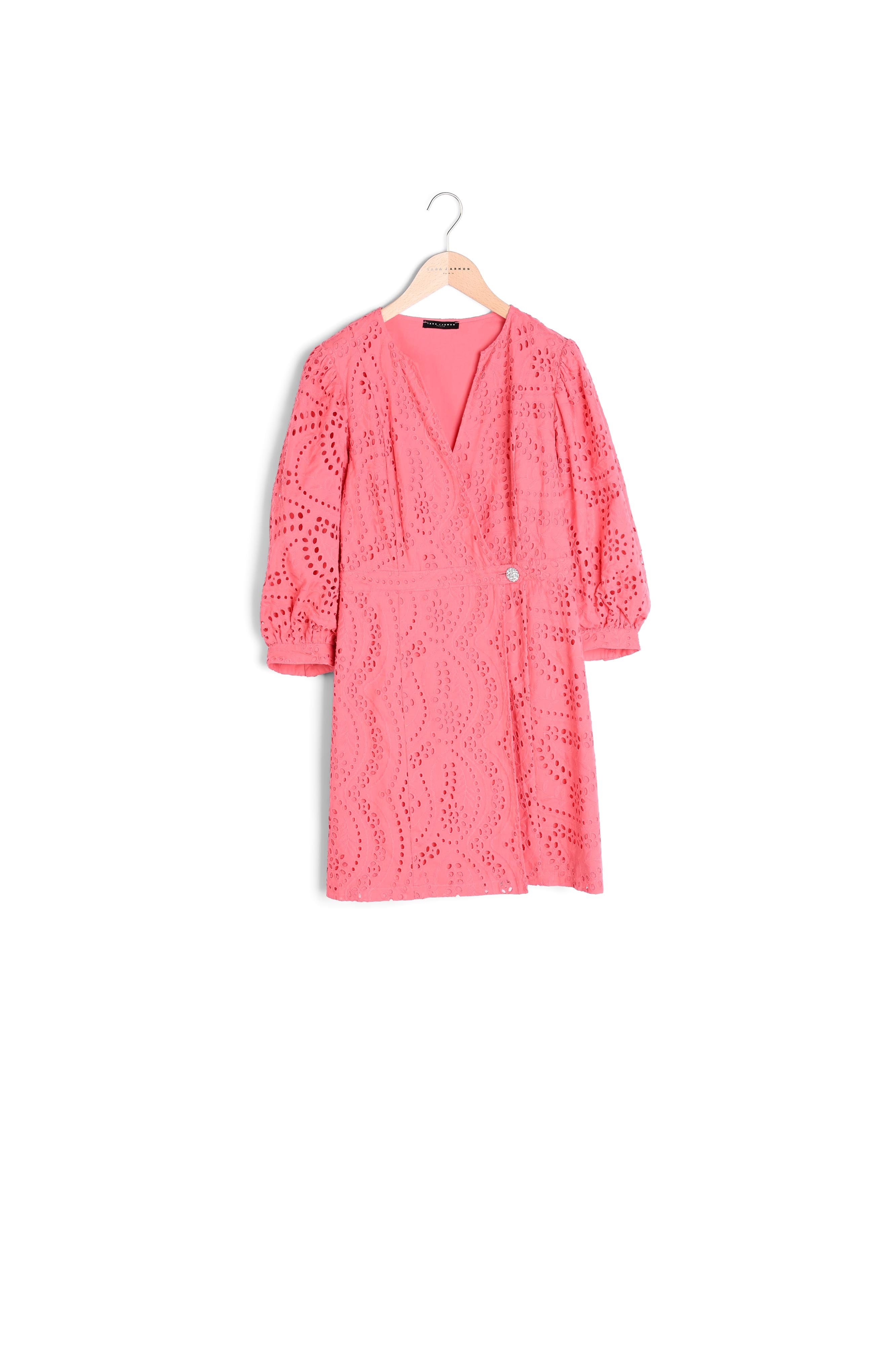 Photo produit Robe Rosalyn rose en broderie numéro 0