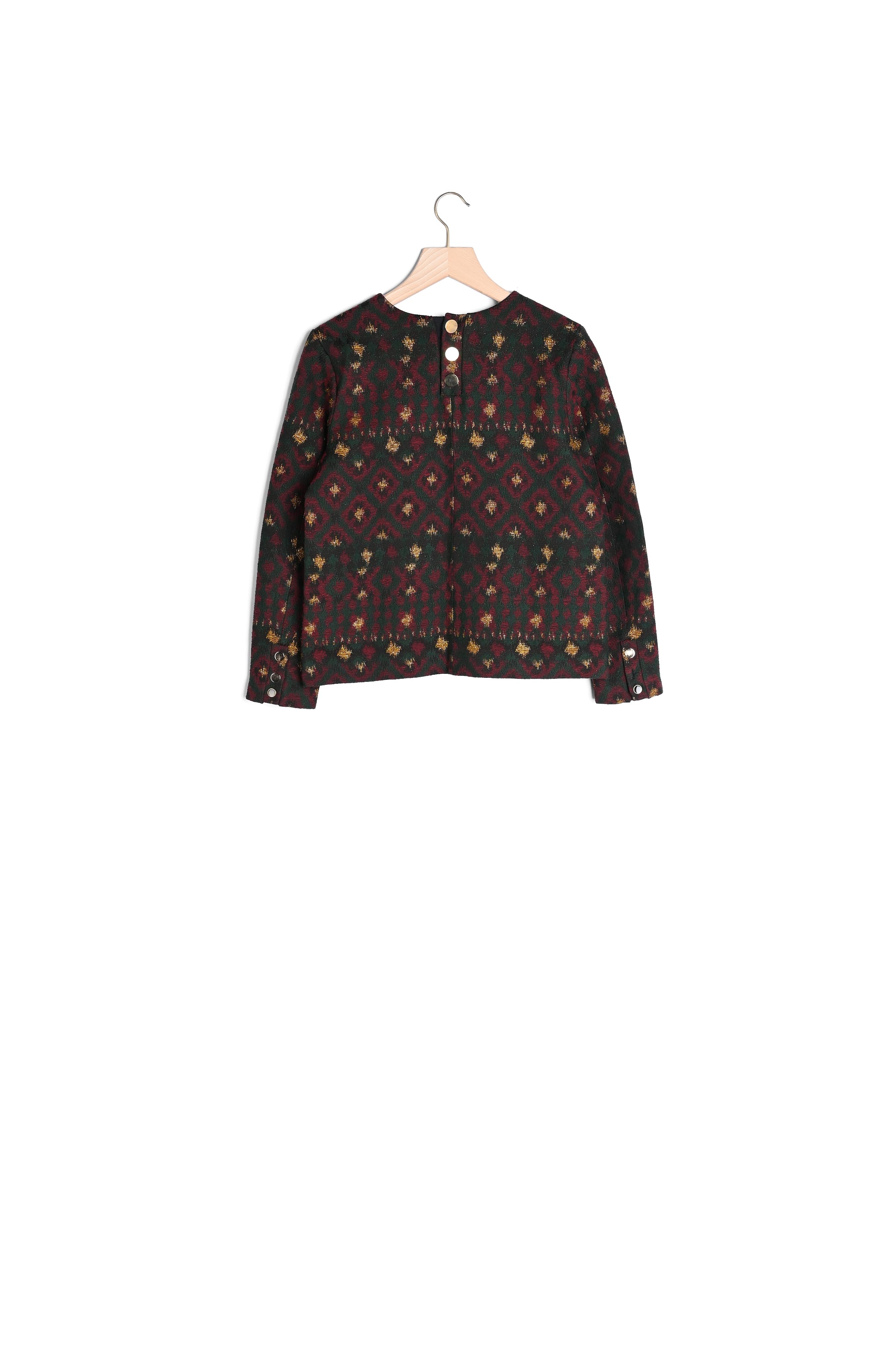 BLOUSE AMICIE BRODERIE ROSE ET JAUNE Balzac seconde main photo 2