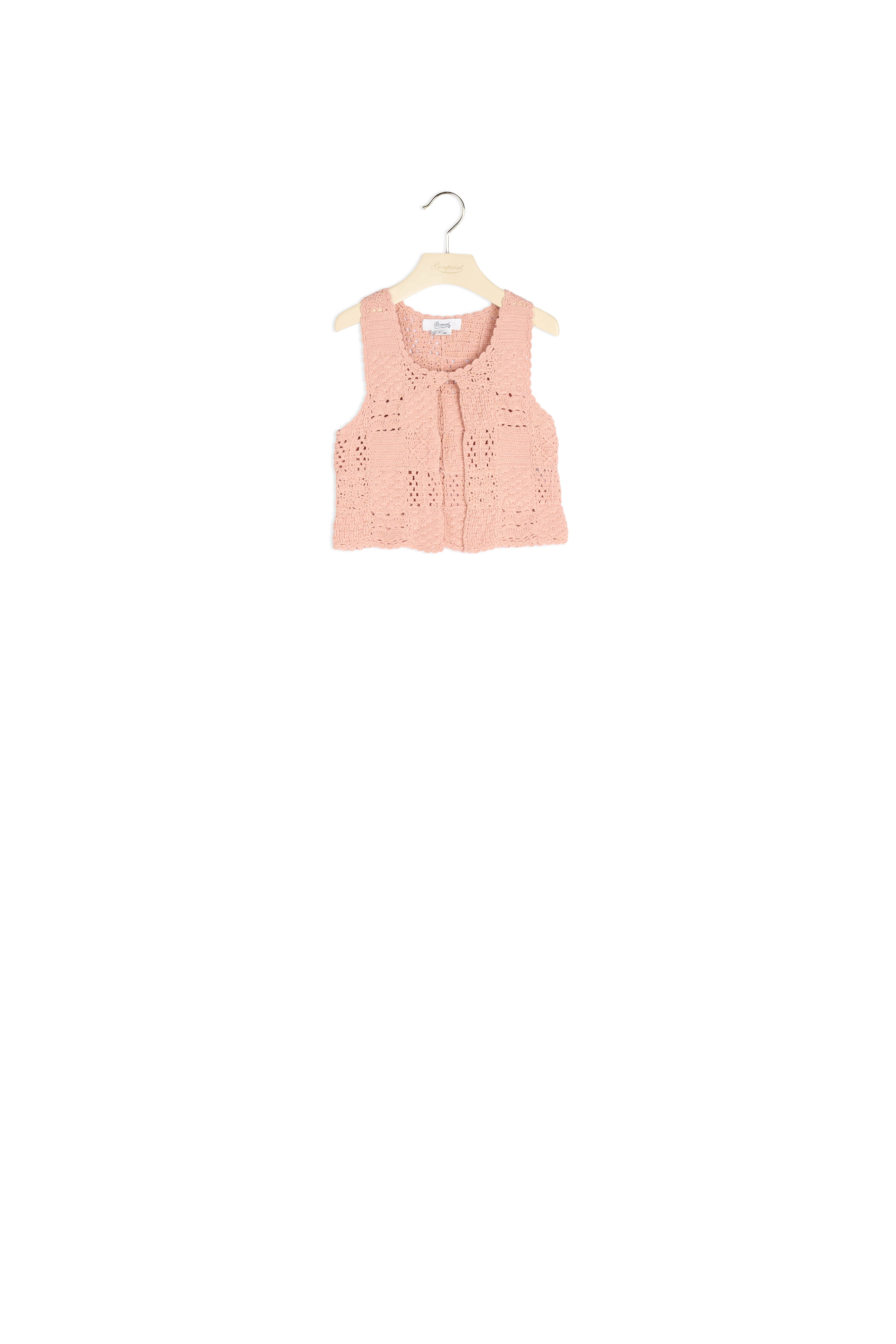 Gilet sans manches en crochet Bonpoint Vintage seconde main photo 1
