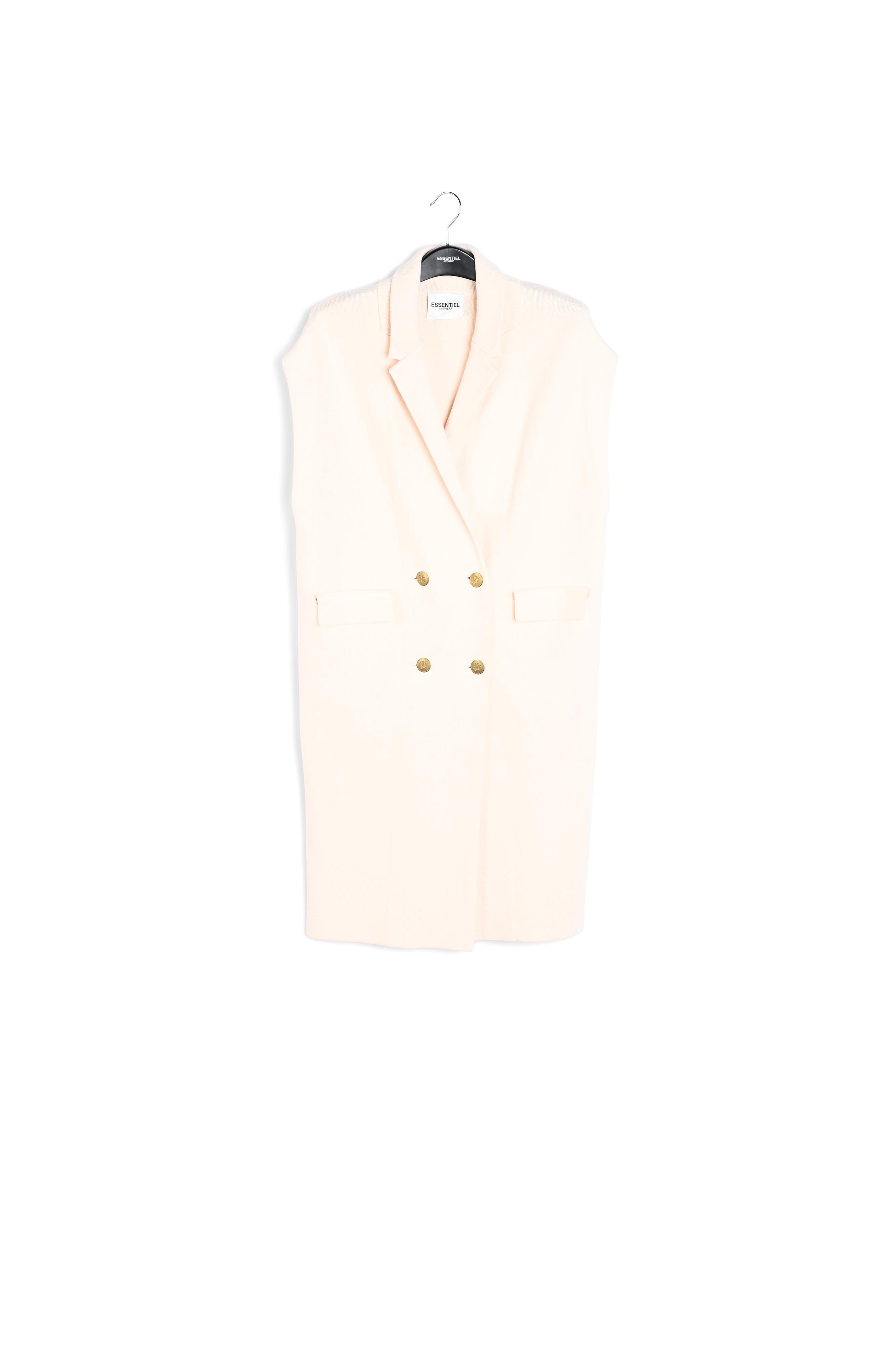 Off-white sleeveless midi-length cardigan RE—SSENTIEL second-hand photo 1