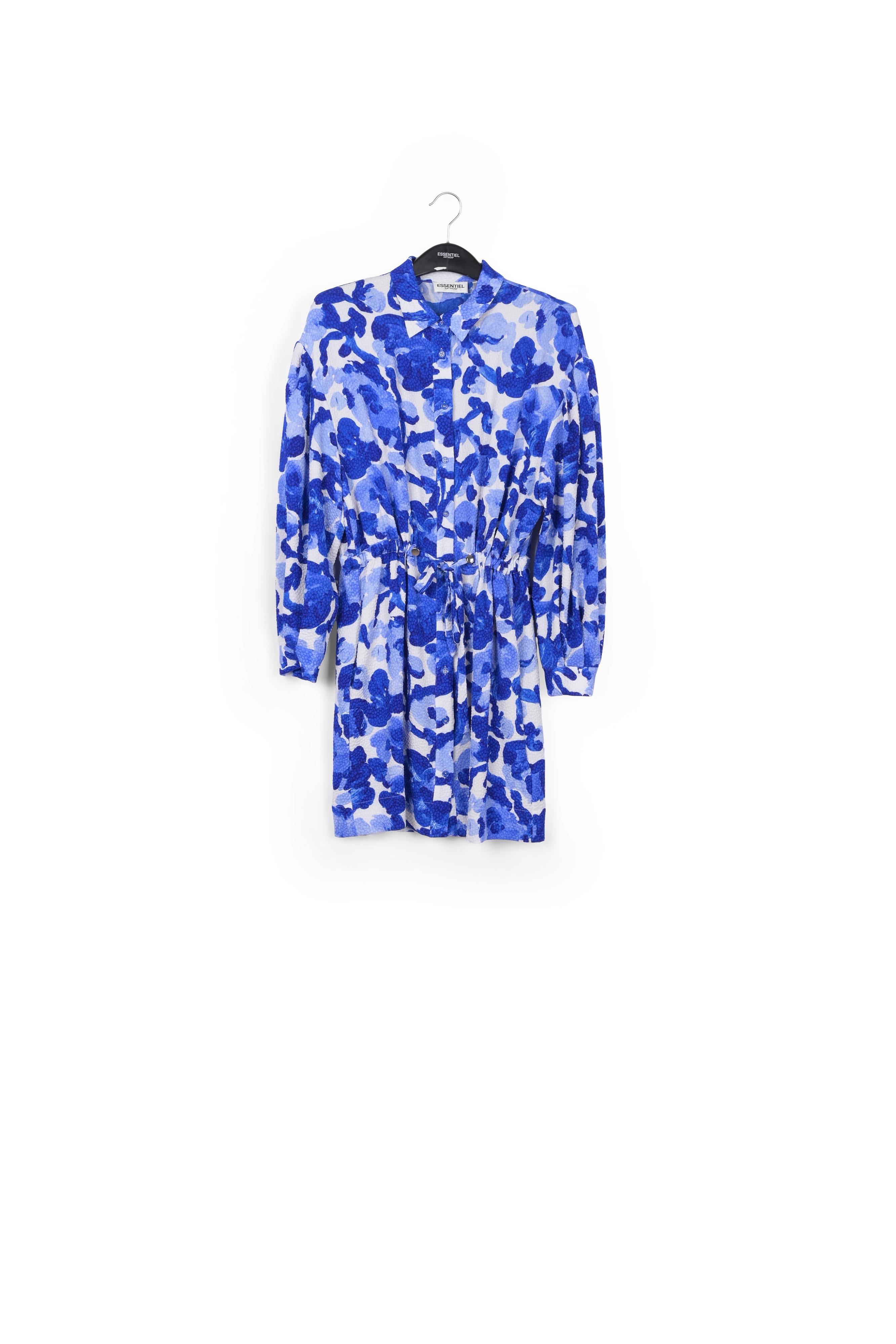 Mini robe à imprimé fleuri bleu et blanc RE—SSENTIEL seconde main photo 1