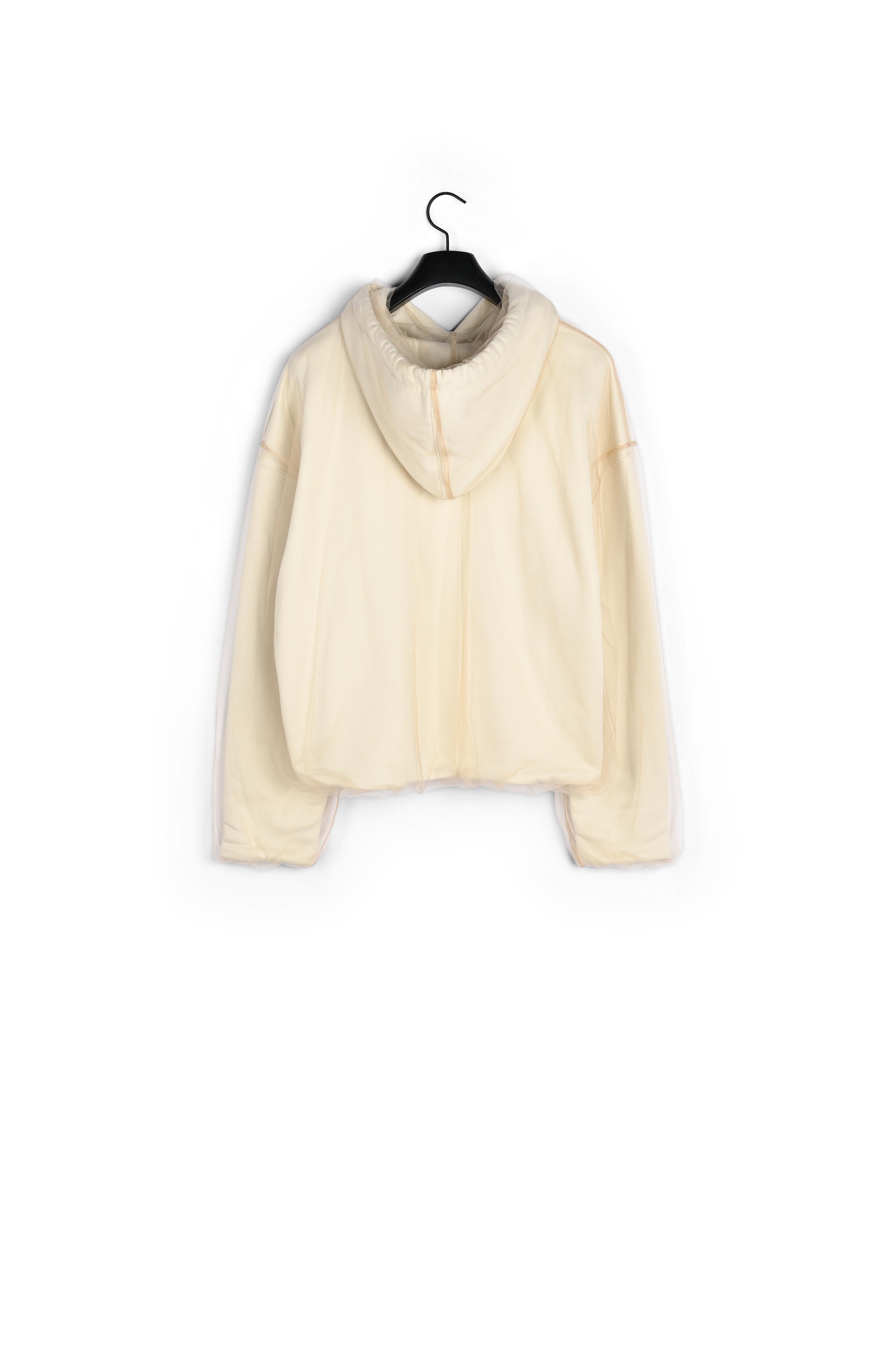 ★AMI PARIS★Ivory Cotton Ami de coeur Embroidery Hoodie★ Ami de coeur embroidery hoodie