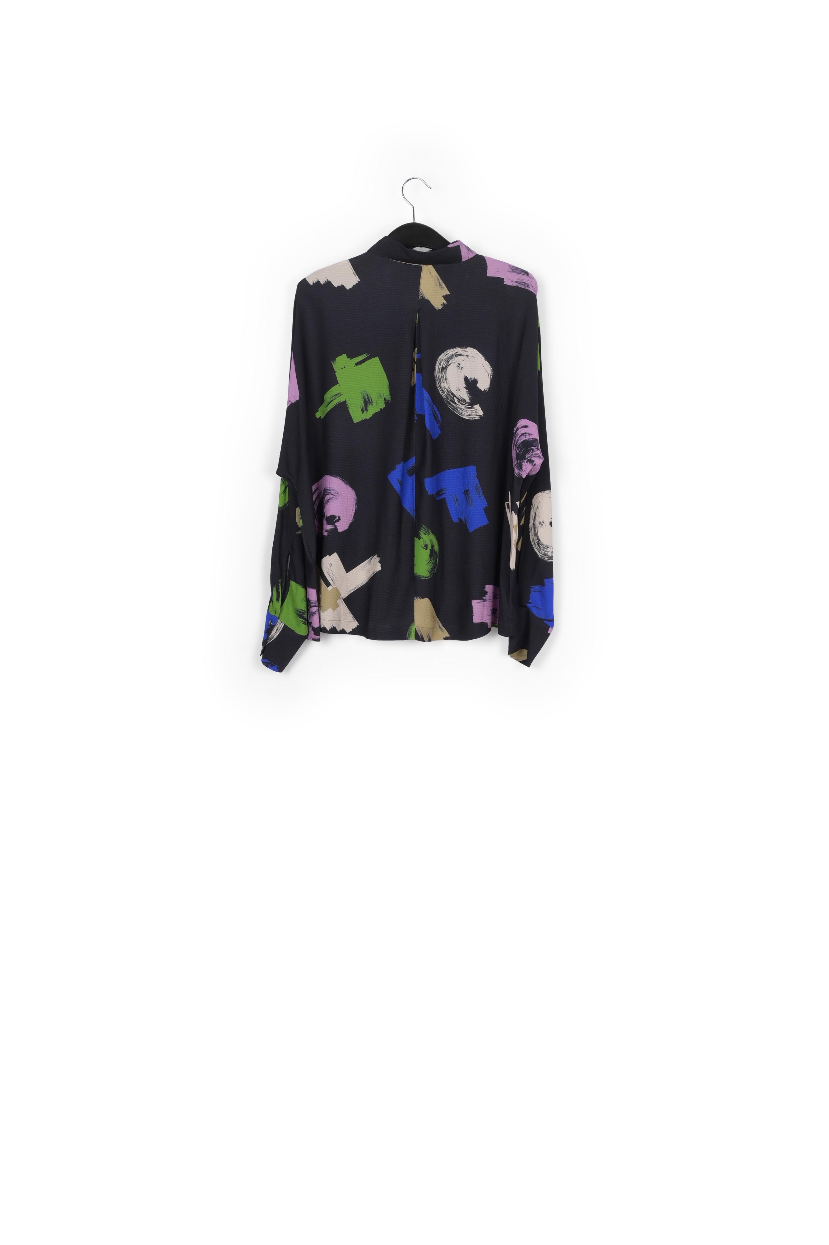 Marineblauw oversized hemd met print RE—SSENTIEL tweedehands photo 2