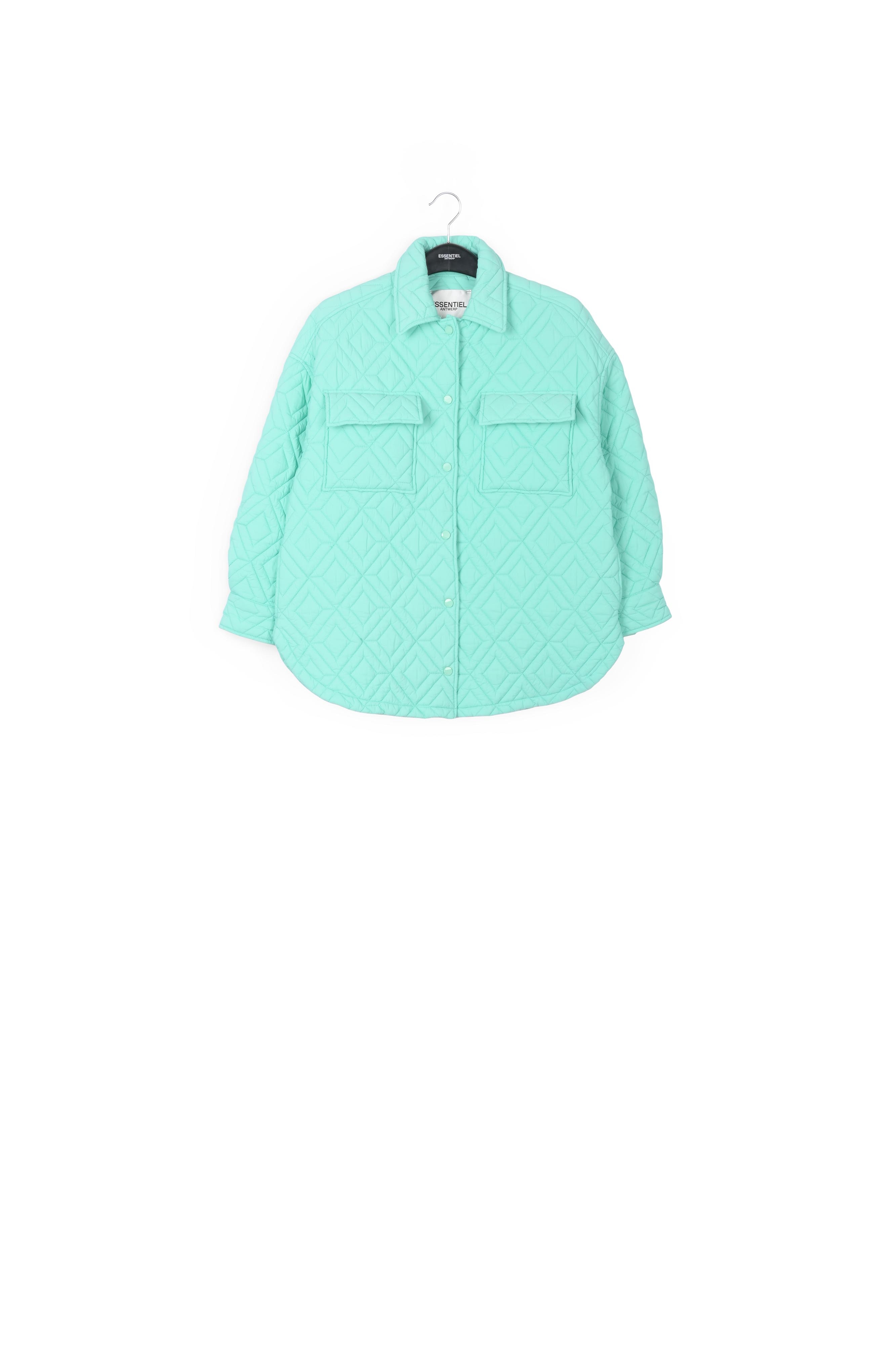 Turquoise quilted jacket RE—SSENTIEL second-hand photo 1