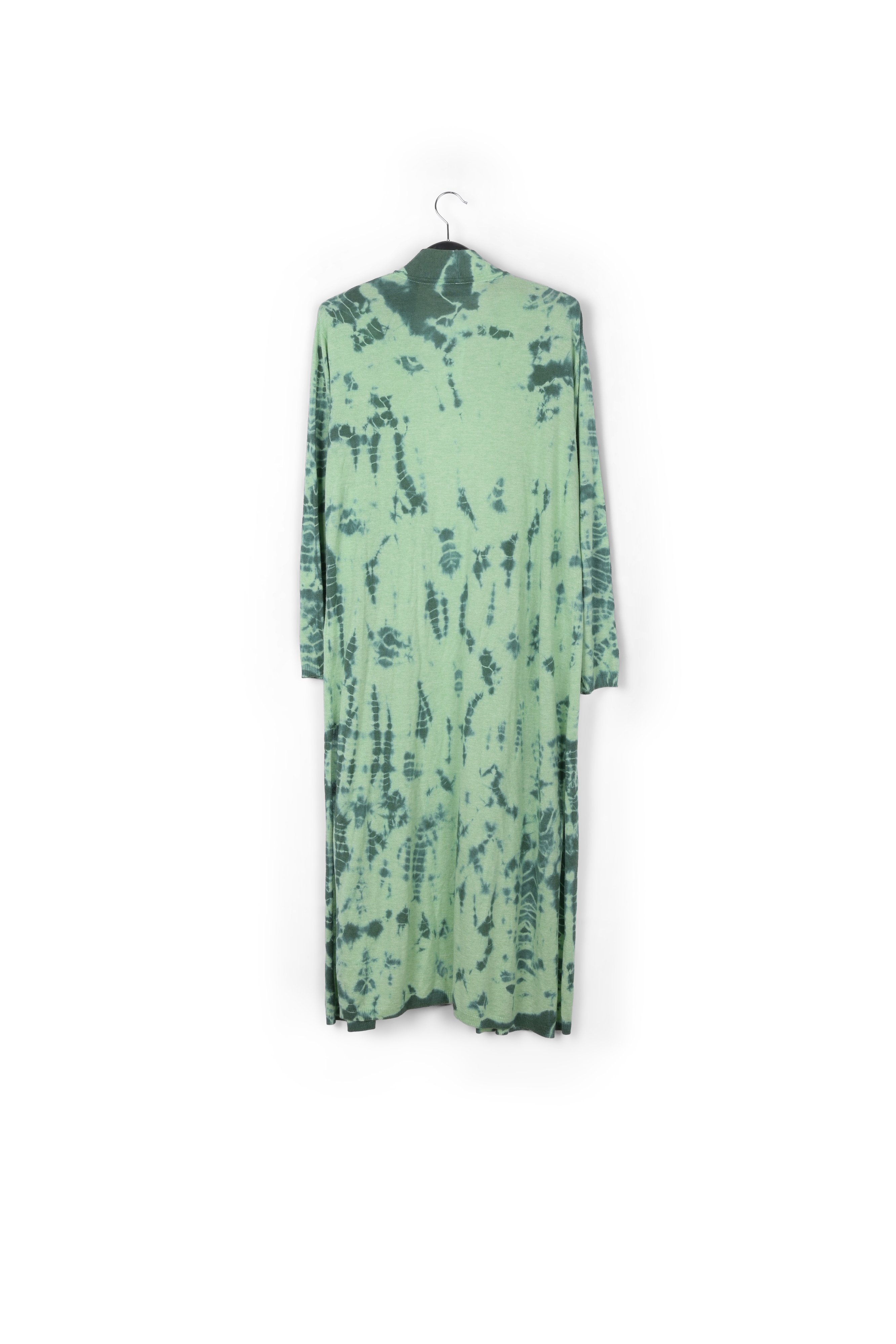 Long mint green and dark green tie-dye cardigan RE—SSENTIEL second-hand photo 2