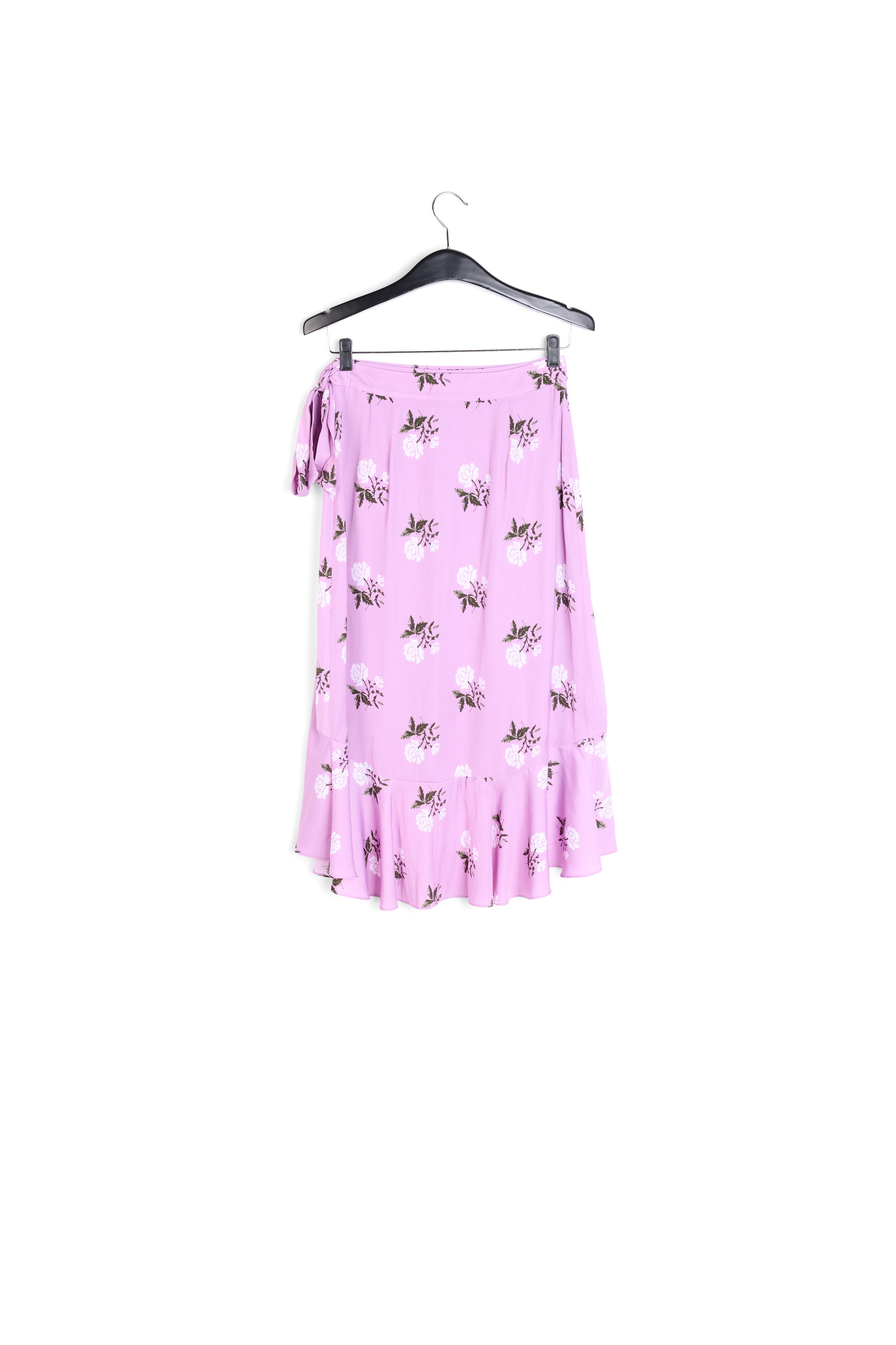Pink flower printed ruffled skirt RE—SSENTIEL second-hand photo 2