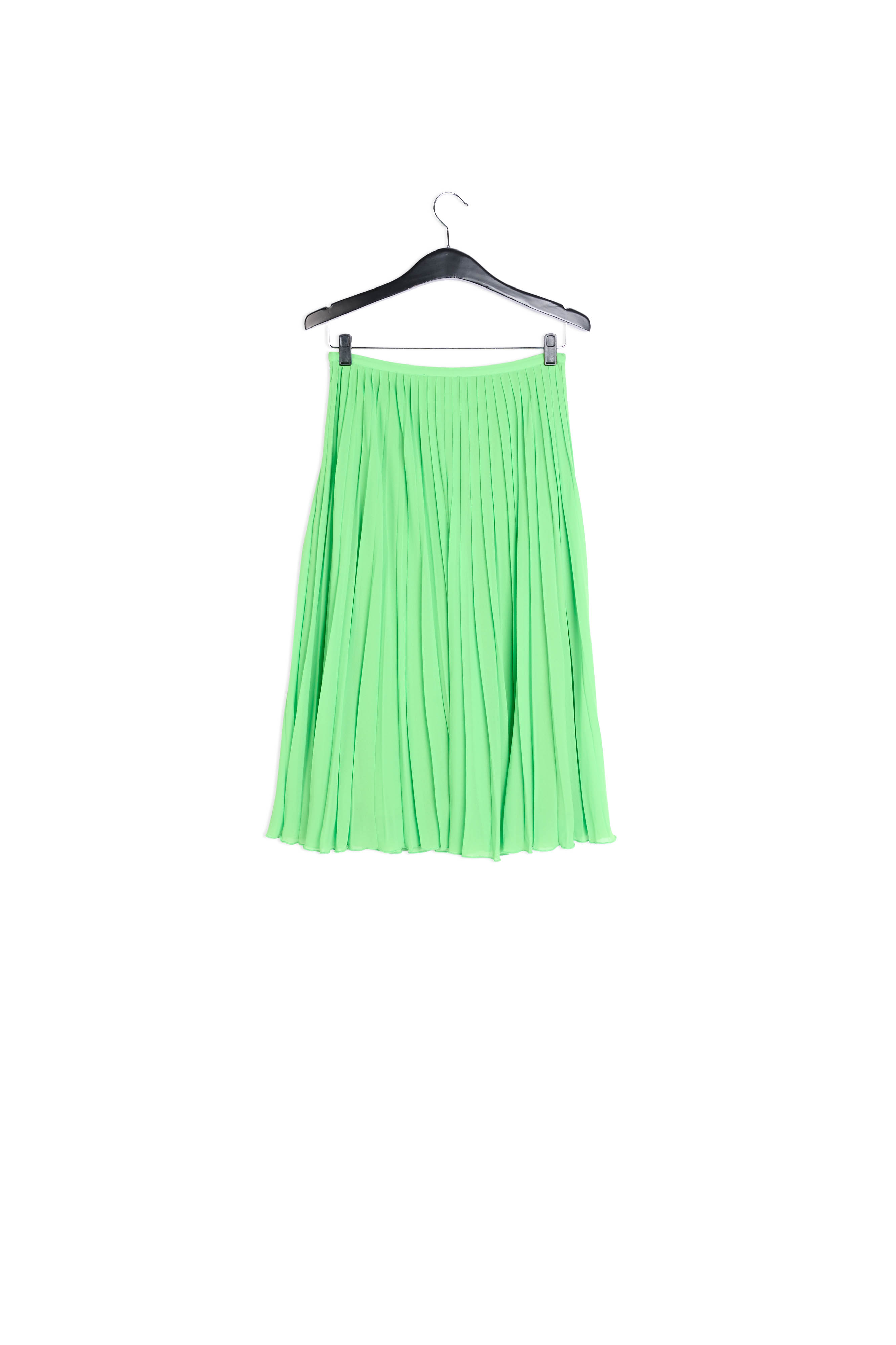 Jupe midi plissée vert vif RE—SSENTIEL seconde main photo 2