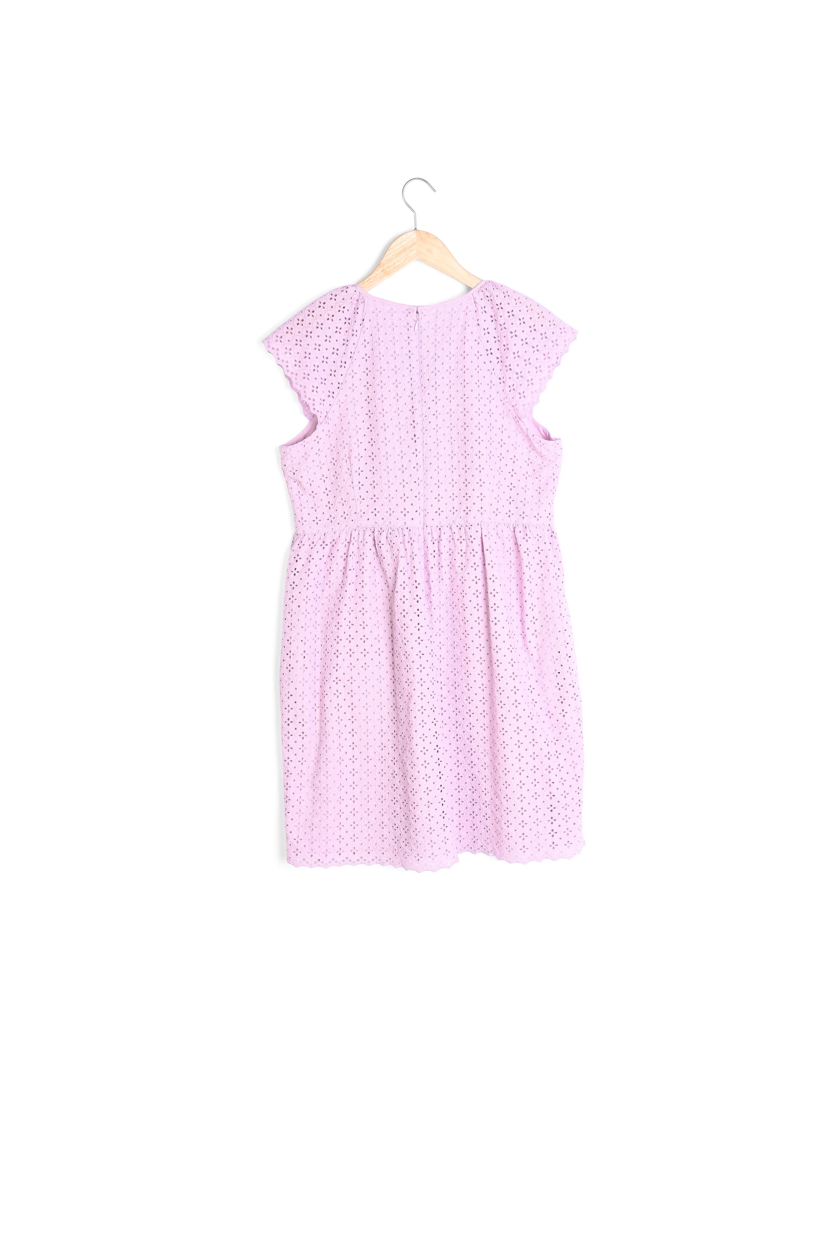 Robe en coton brodée mauve Lilian Maison 123 seconde main photo 2