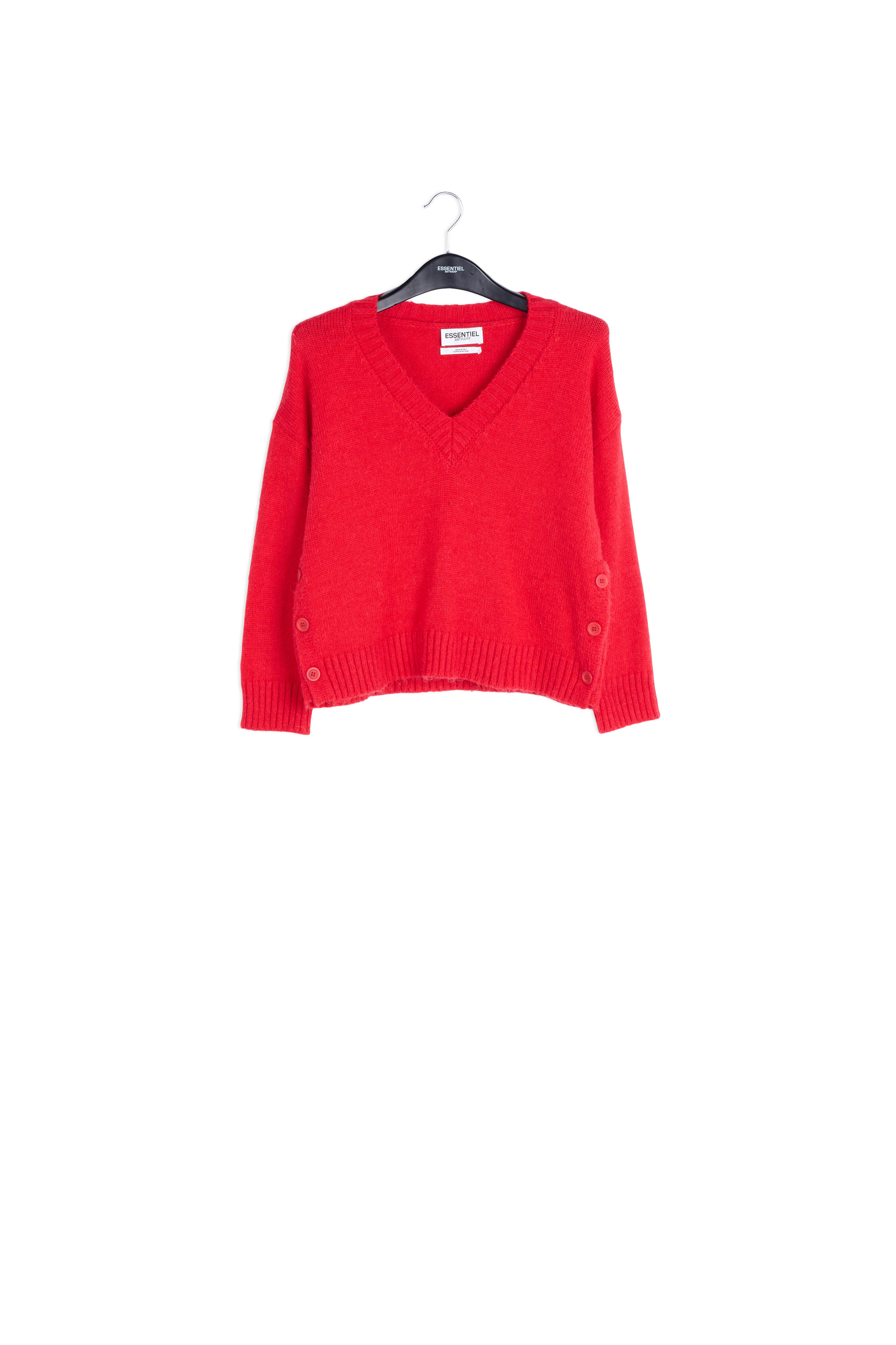 Pull orange en tricot coupe carrée RE—SSENTIEL seconde main photo 1