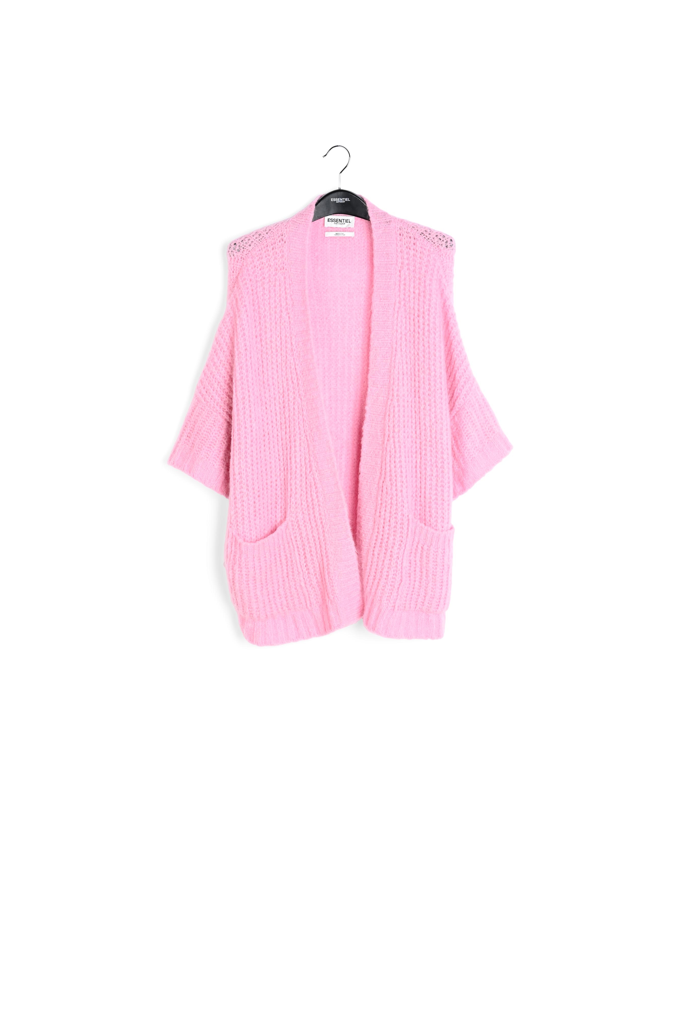 Cardigan rose à coupe boxy RE—SSENTIEL seconde main photo 1