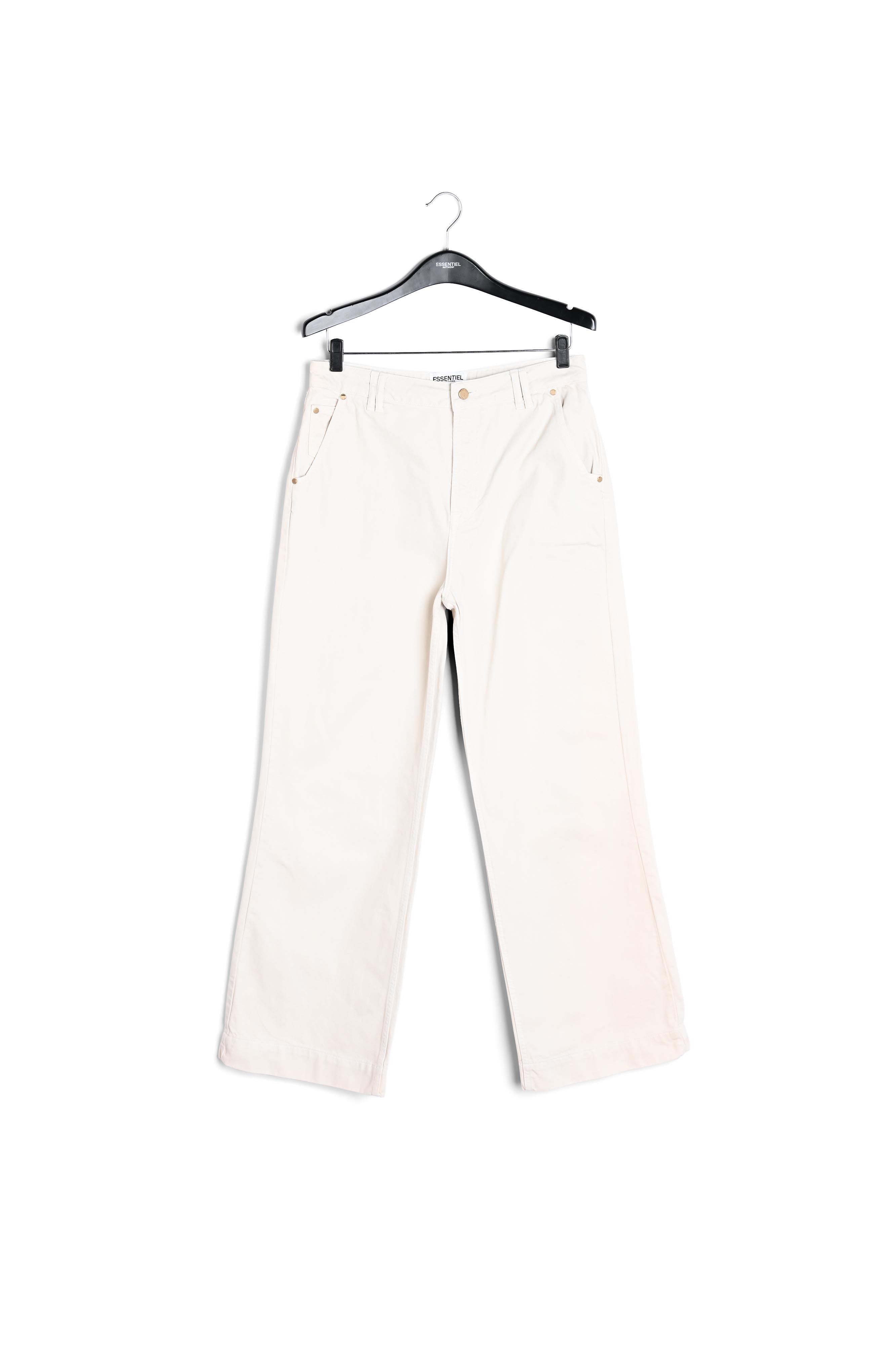 Off-white denim wide-leg jeans RE—SSENTIEL second-hand photo 1