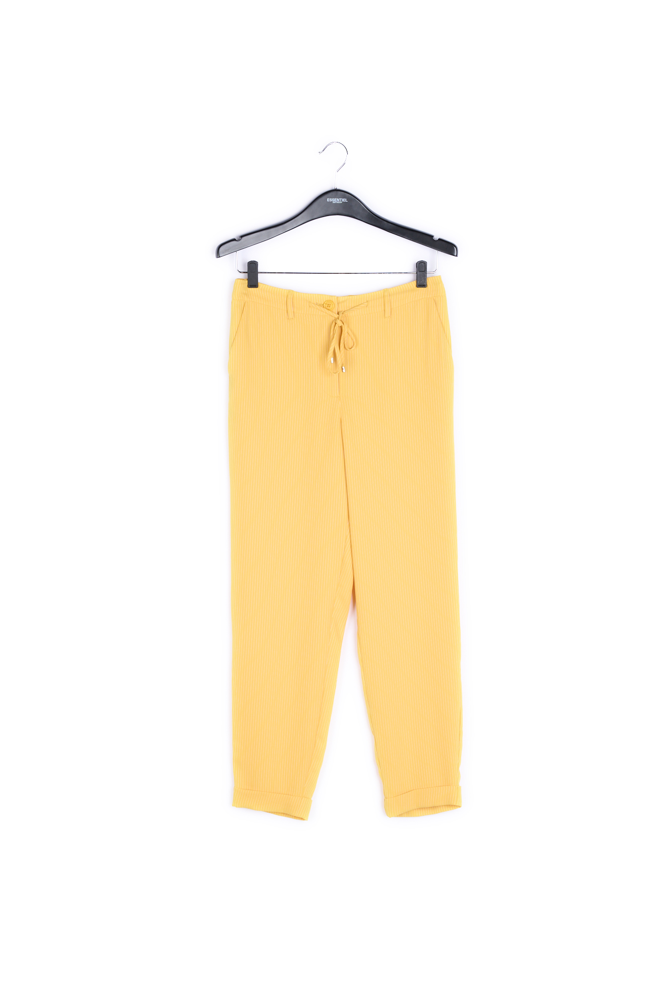 Pantalon près du corps jaune à rayures RE—SSENTIEL seconde main photo 1