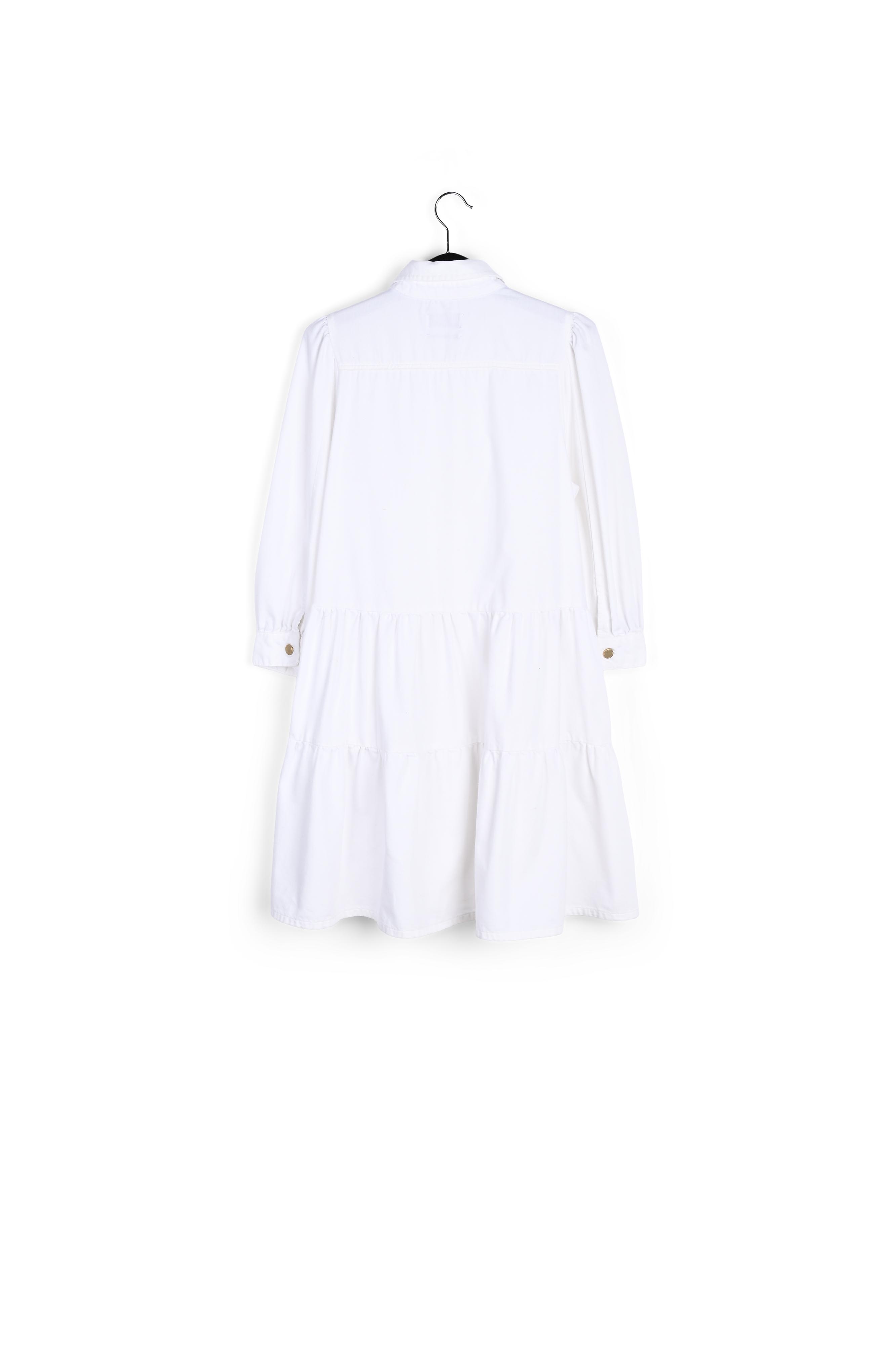 Mini robe trapèze blanche en jean RE—SSENTIEL seconde main photo 2