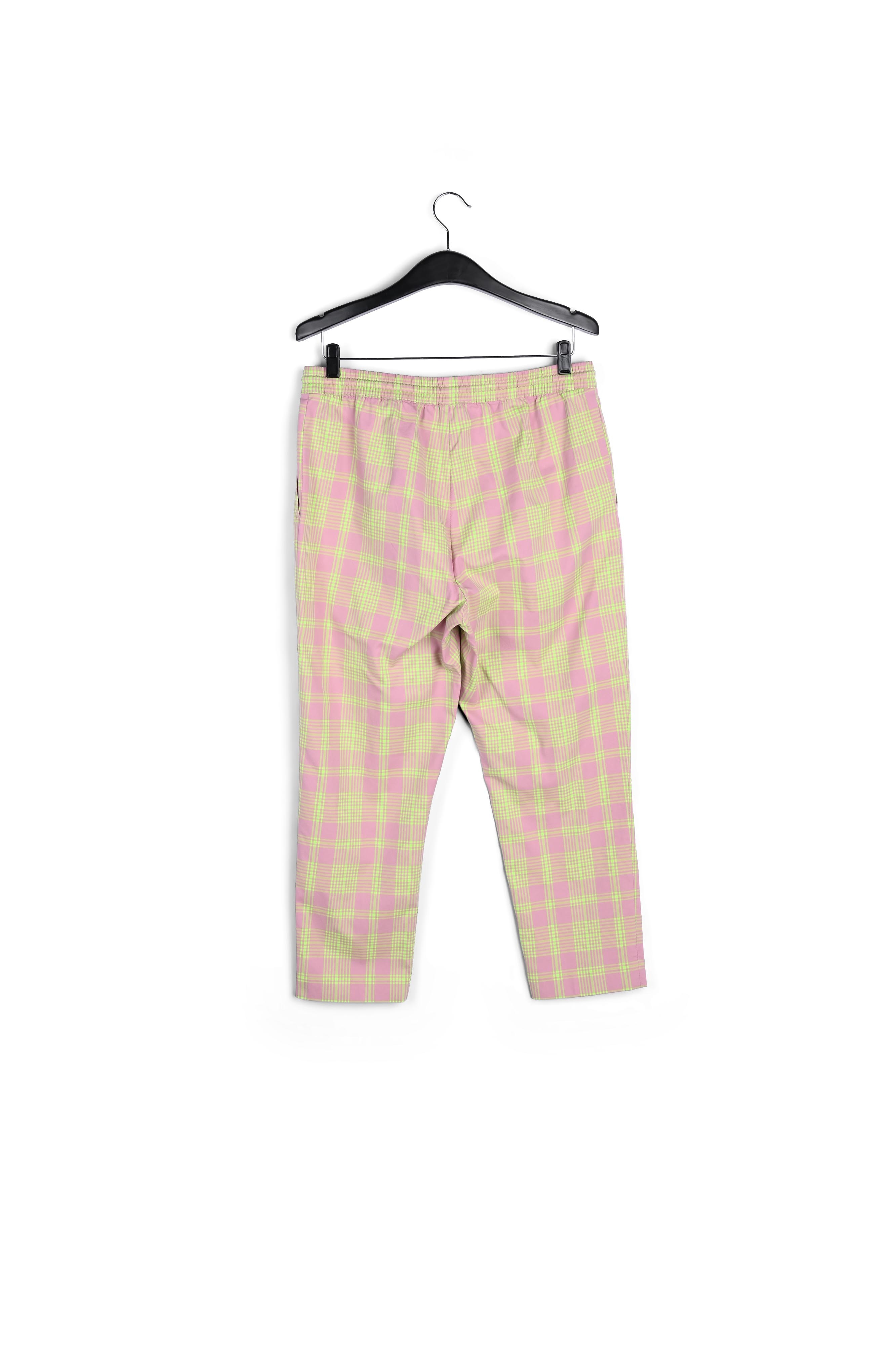 Pantalon tartan vieux rose RE—SSENTIEL seconde main photo 2