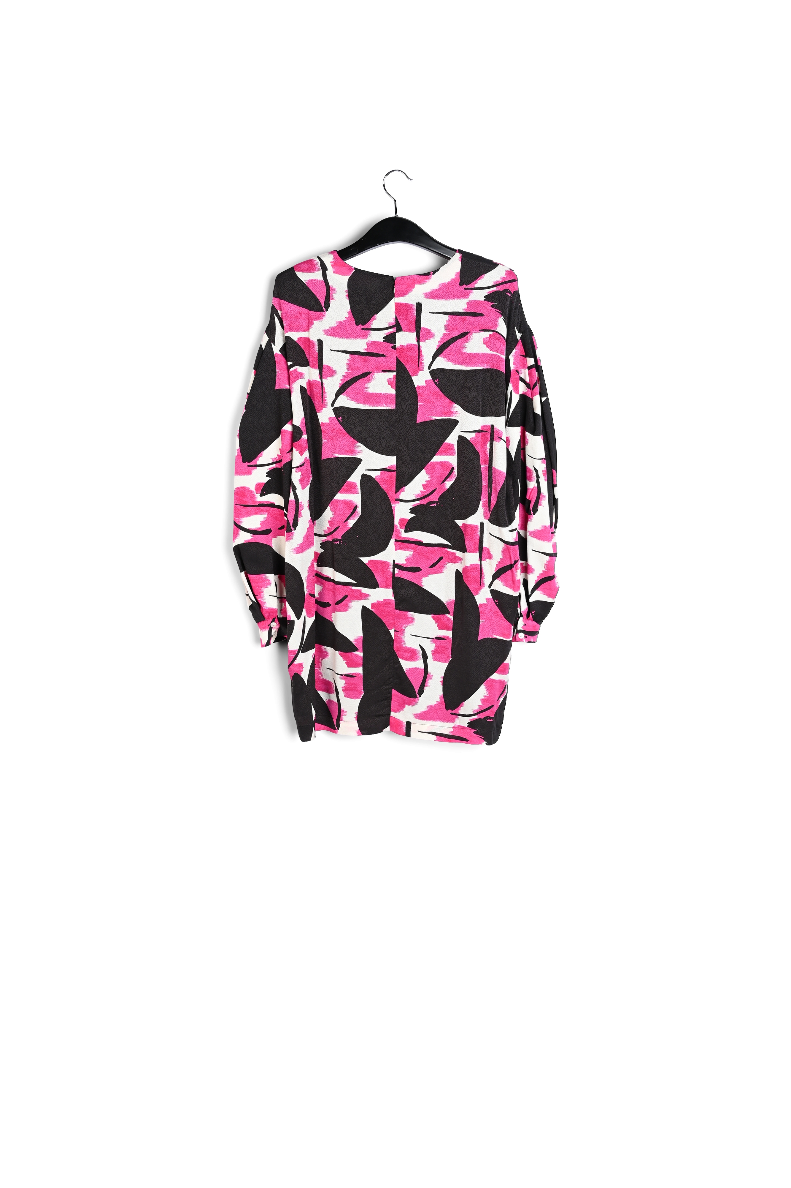Roze, zwarte en gebroken witte mini-jurk met print RE—SSENTIEL tweedehands photo 2
