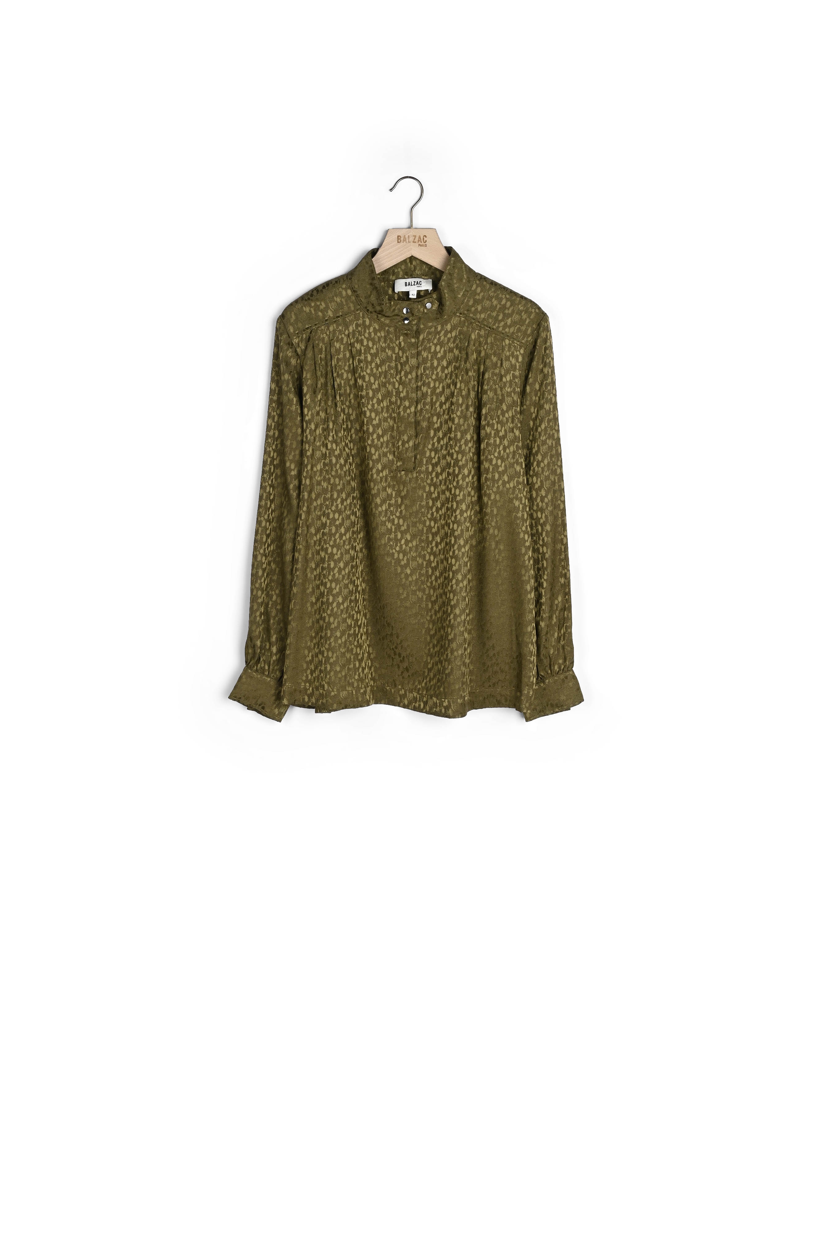 BLOUSE PALMYRE JACQUARD KAKI Balzac seconde main photo 1