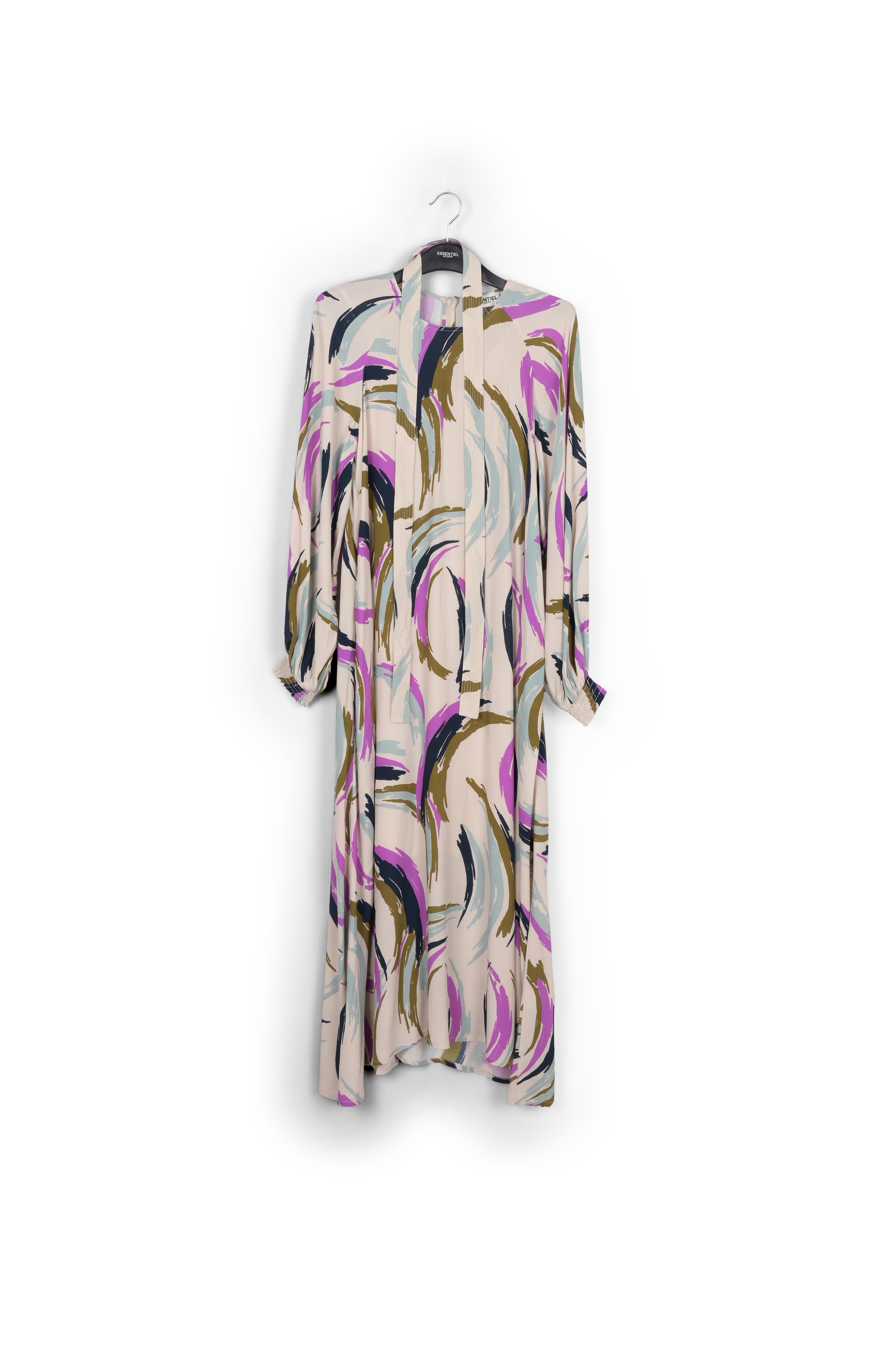 Robe midi à imprimé abstrait multicolore RE—SSENTIEL seconde main photo 1
