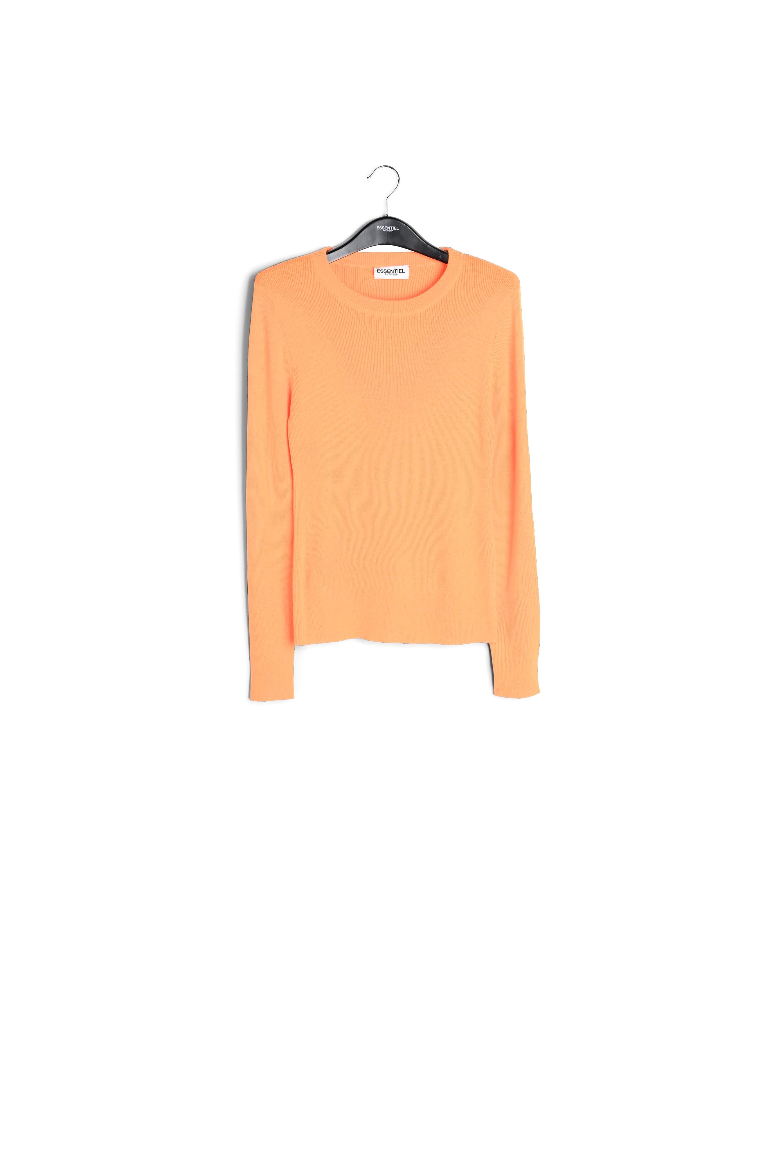 Neon orange rib-knitted sweater RE—SSENTIEL second-hand photo 1