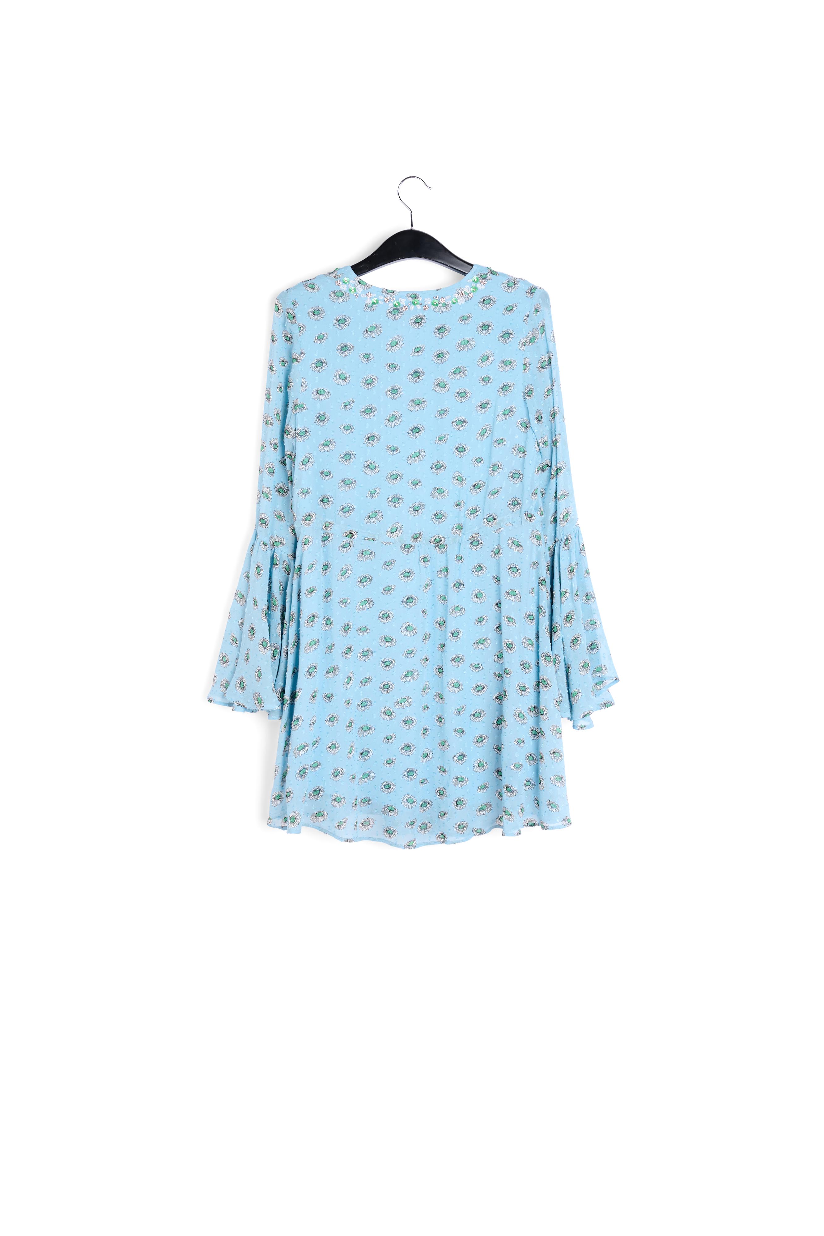 V-neck print mini dress RE—SSENTIEL second-hand photo 2