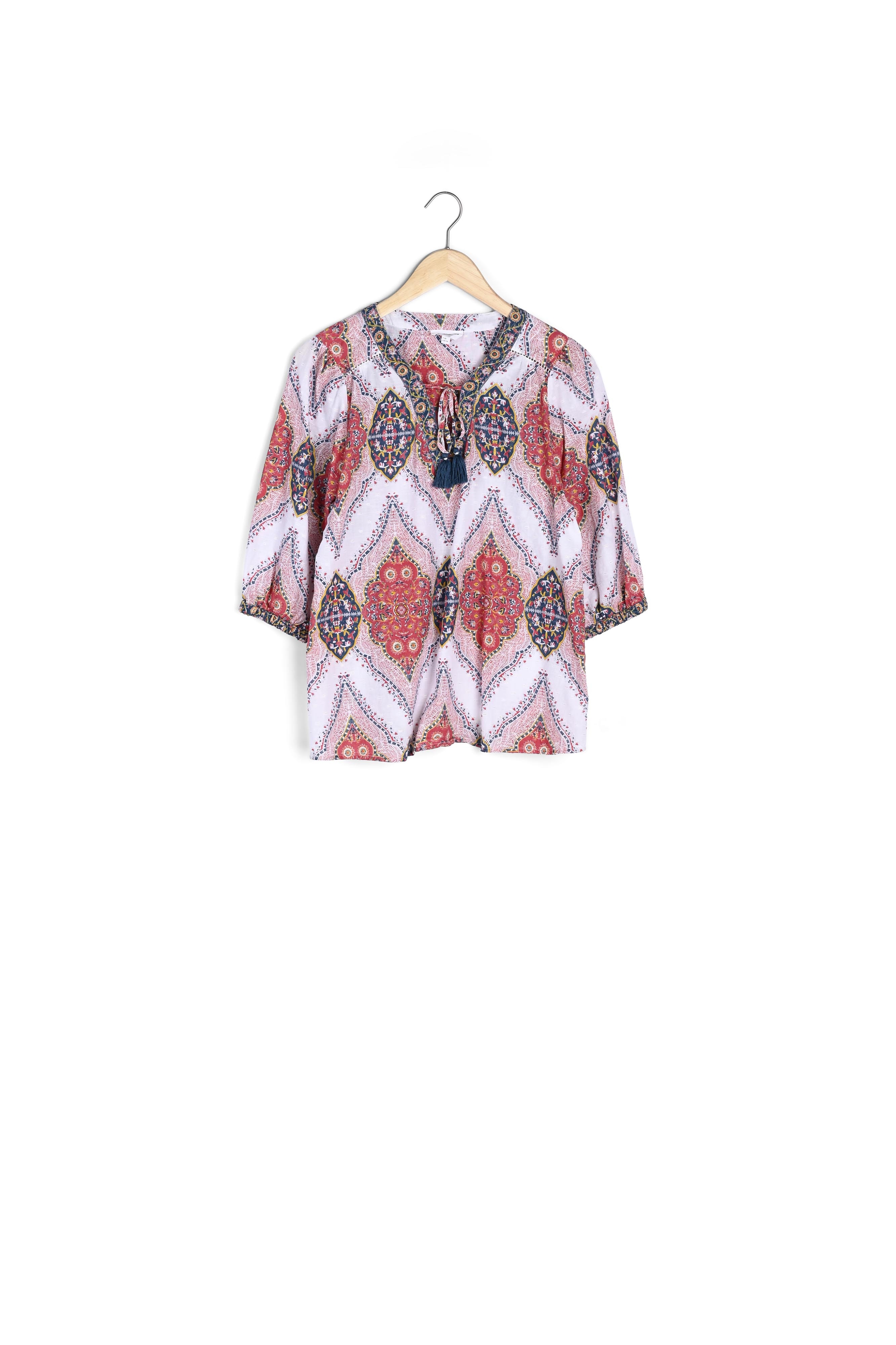 Blouse imprimé en coton rose Cybile Maison 123 seconde main photo 2