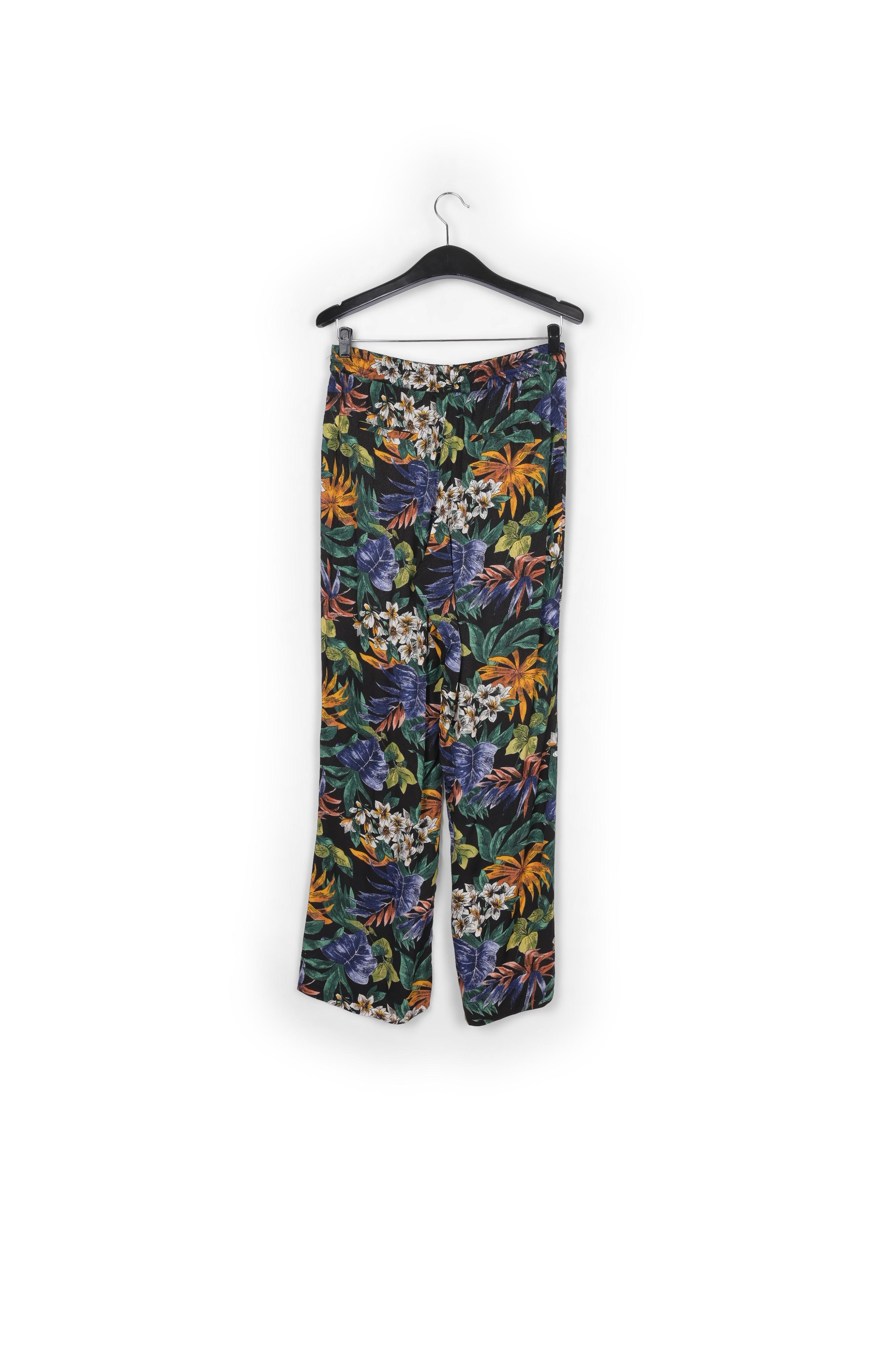 Multicolor floral-print wide-leg pants RE—SSENTIEL second-hand photo 2