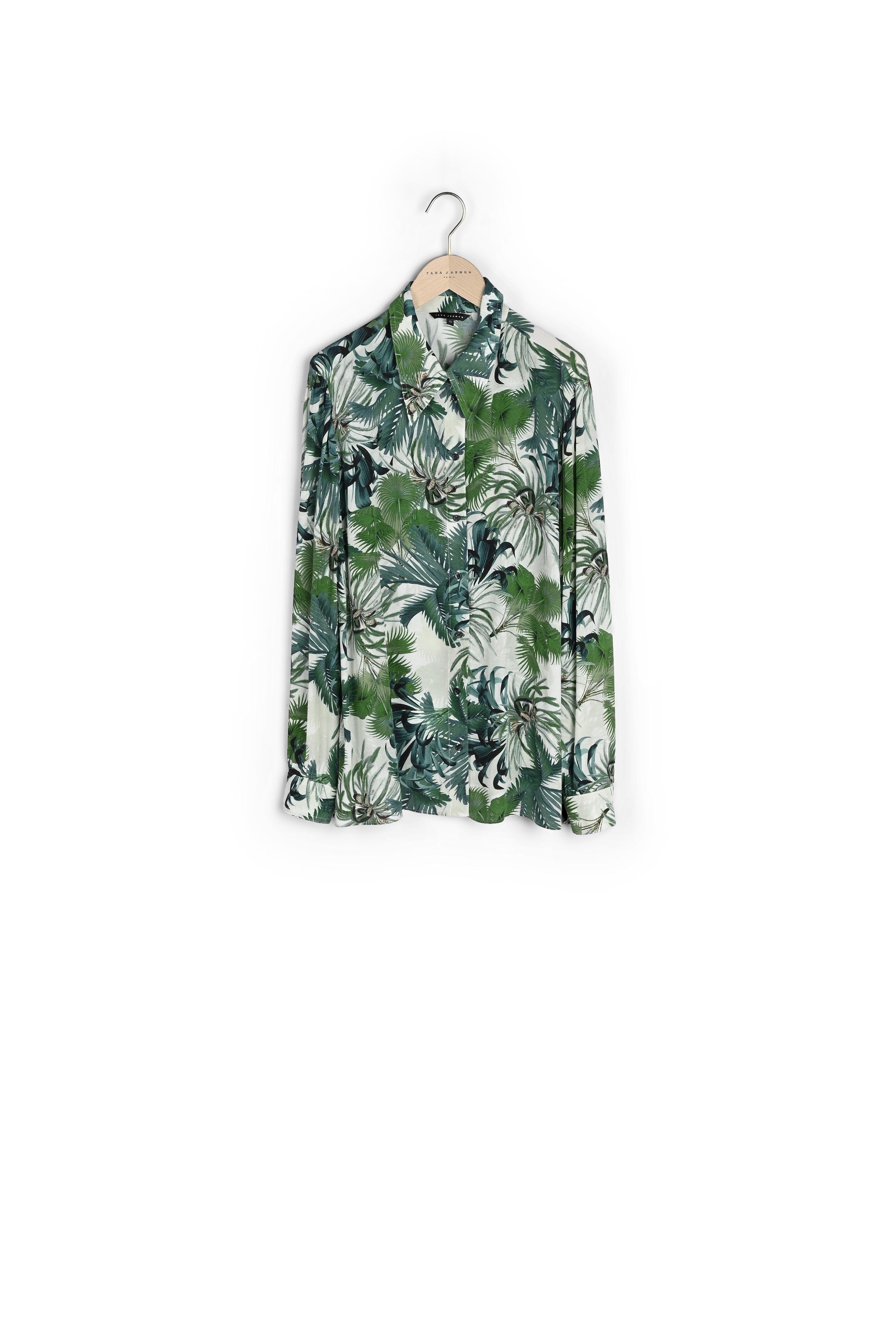 Chemise Tarot imprimé palmier Tara Jarmon seconde main photo 1