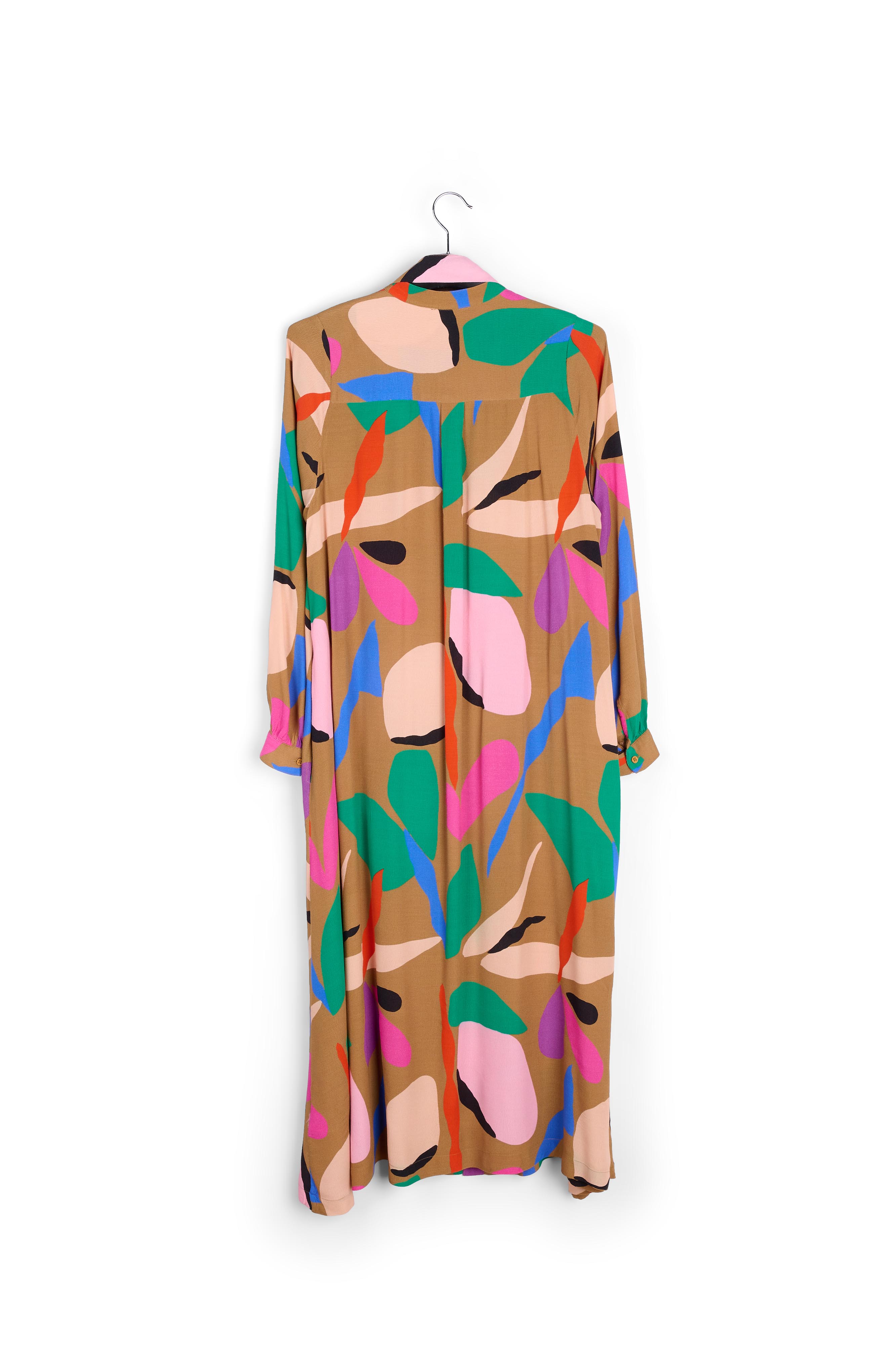 Camel graphic-print shirt dress RE—SSENTIEL second-hand photo 2