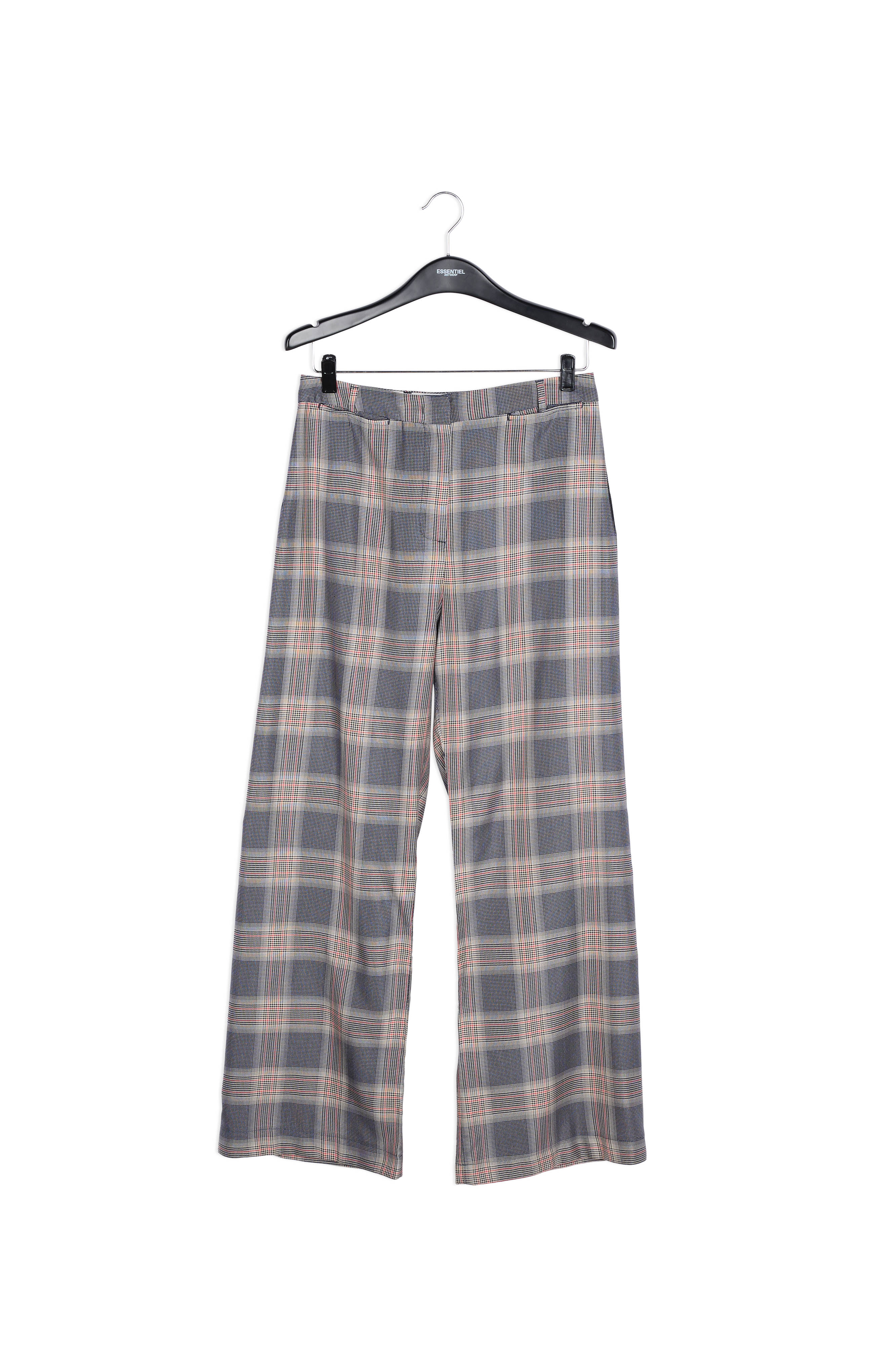 Grey plaid wide-leg pants RE—SSENTIEL second-hand photo 1