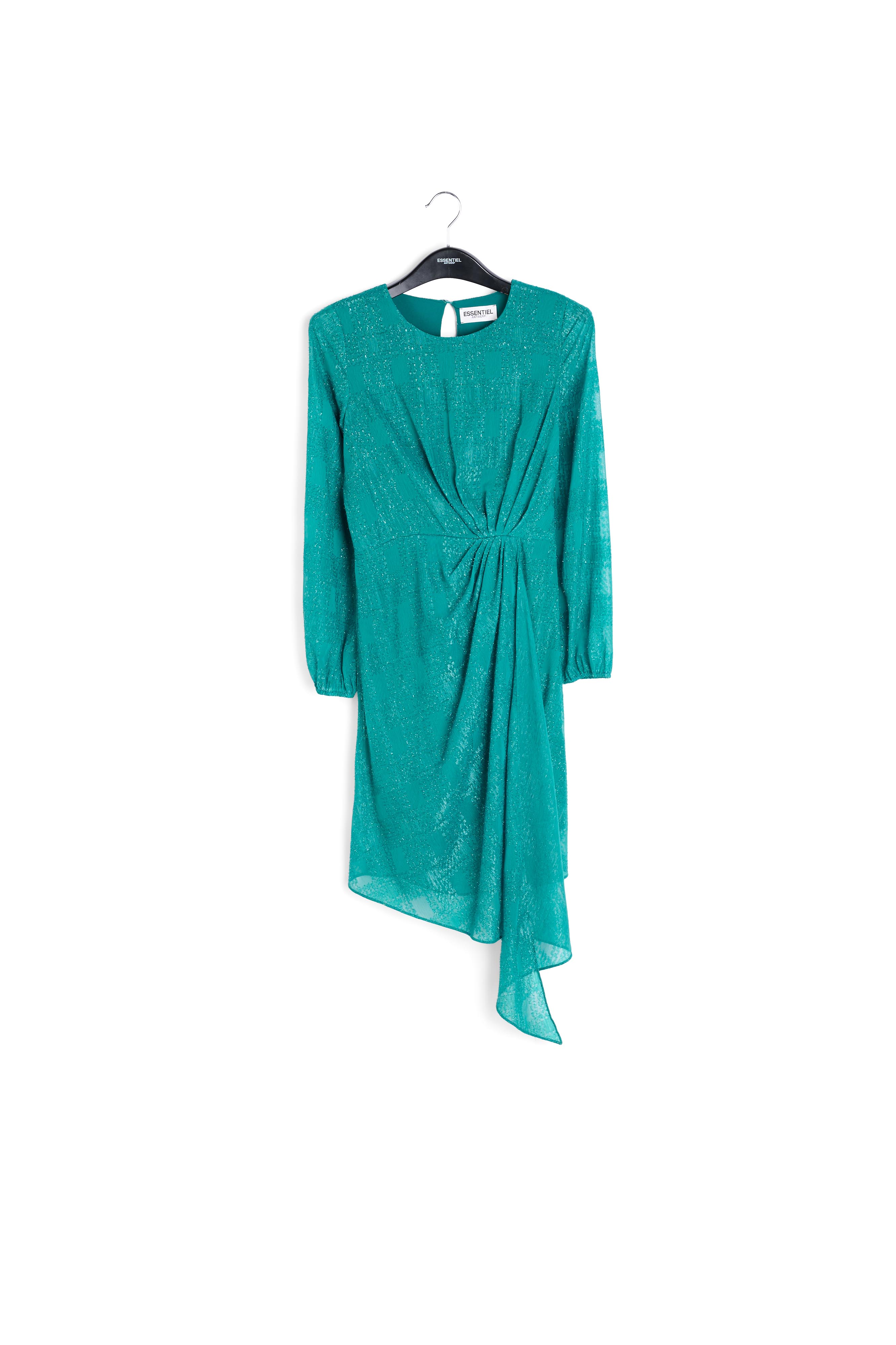 Robe courte en lurex vert RE—SSENTIEL seconde main photo 1