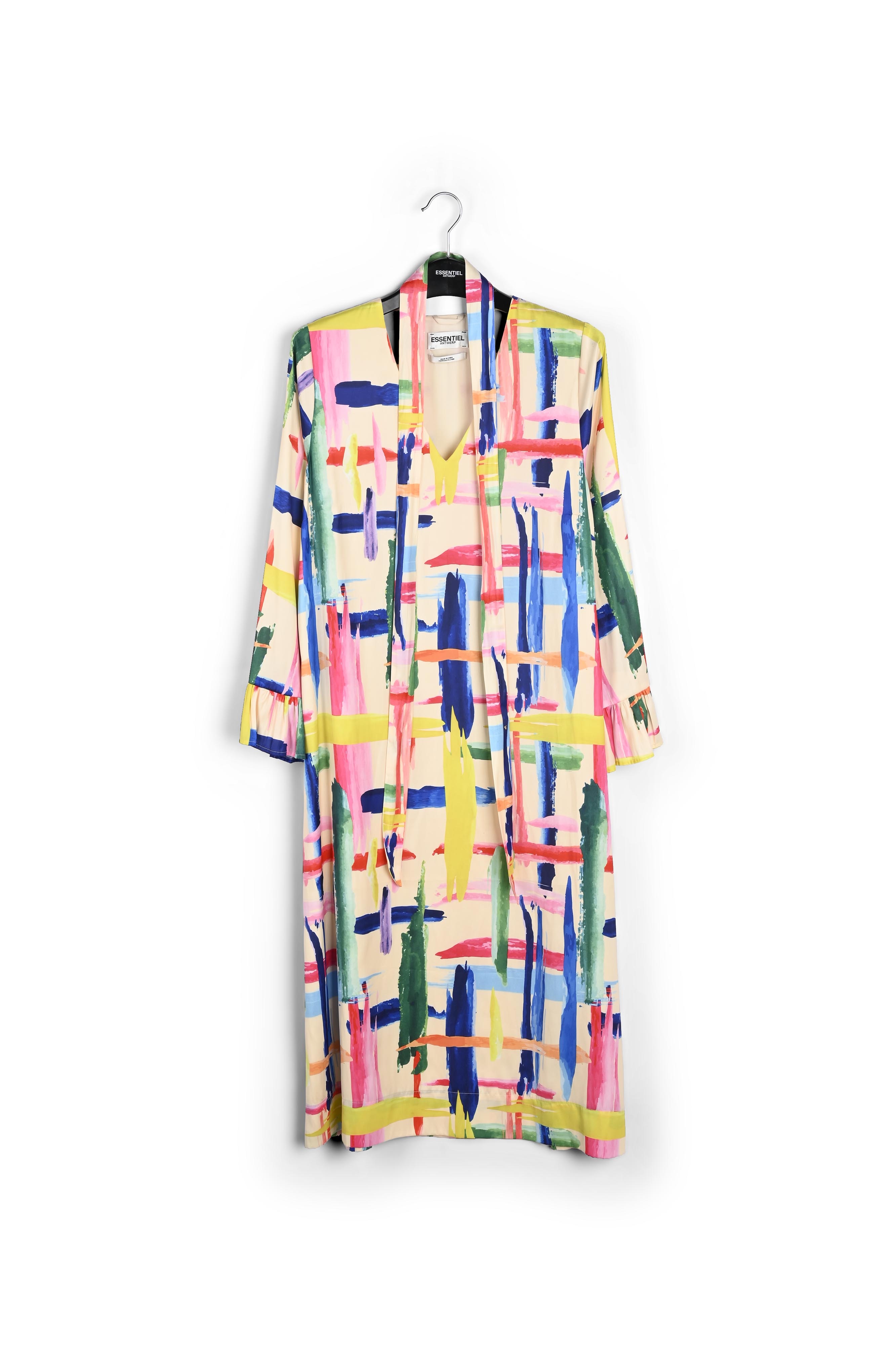 Robe midi à rayures graphiques avec ceinture RE—SSENTIEL seconde main photo 1