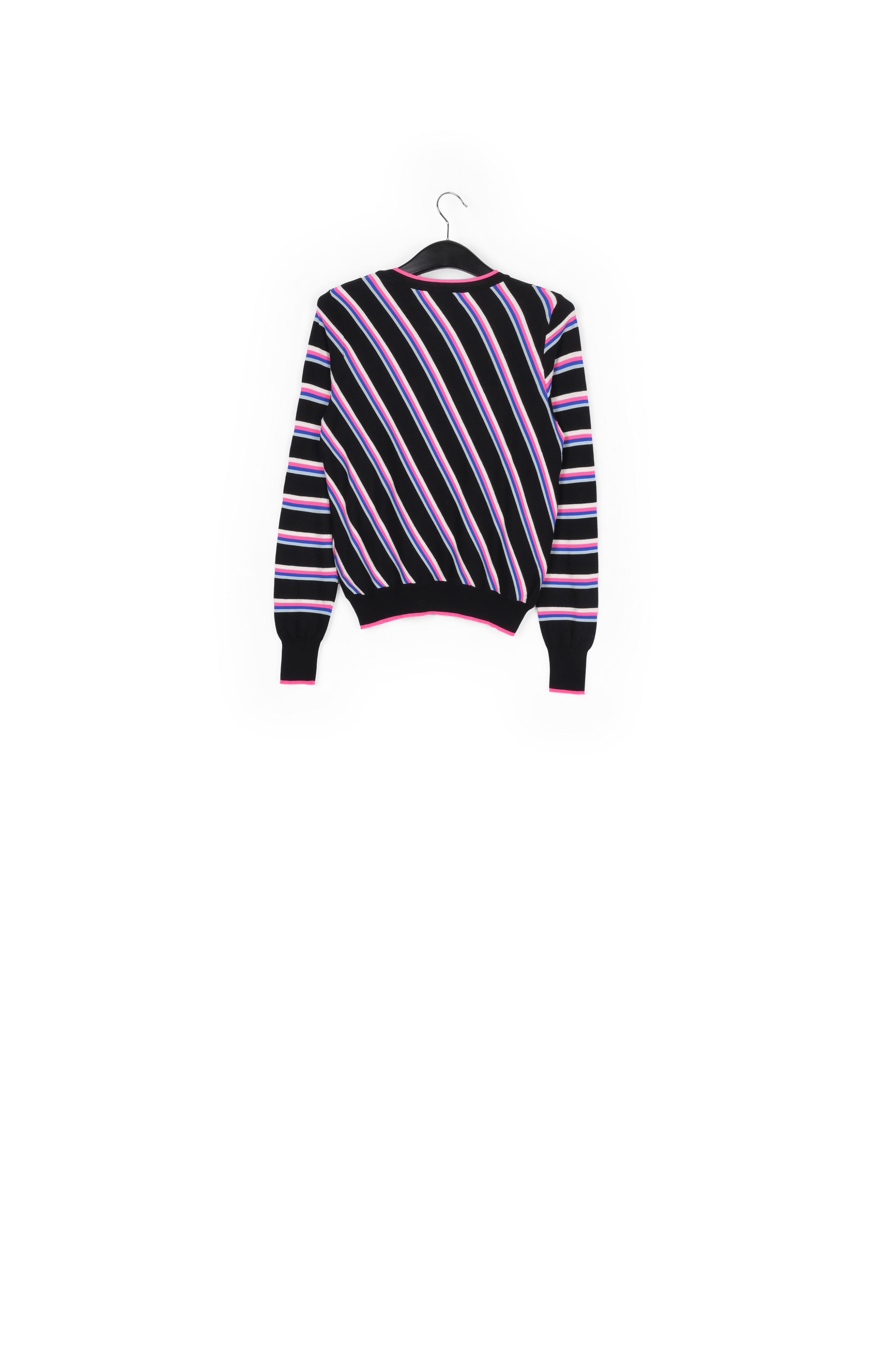 Black sweater with neon stripes RE—SSENTIEL second-hand photo 2