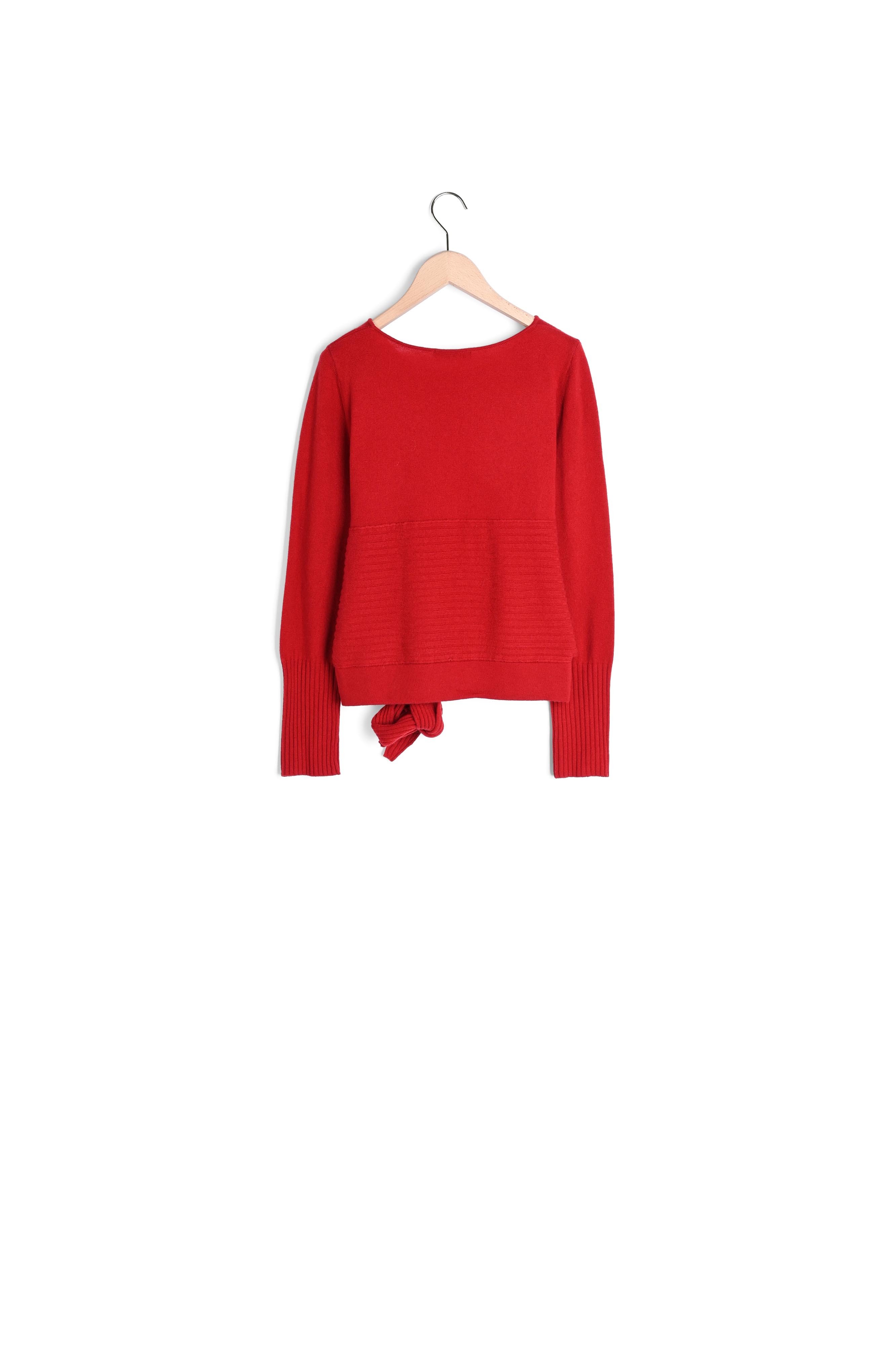 Pull Polydore rouge en laine mérinos Tara Jarmon seconde main photo 7
