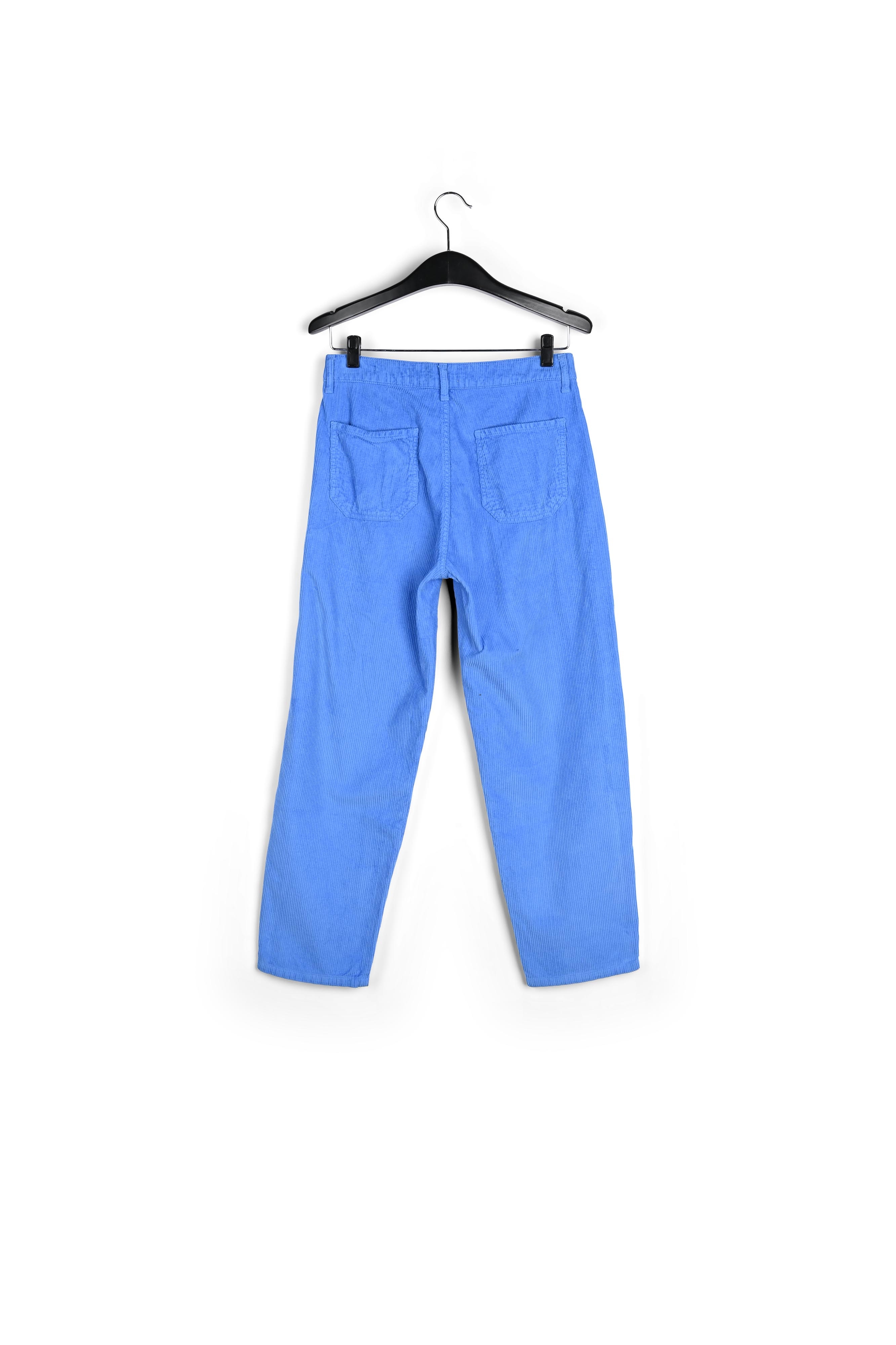 Hemelsblauwe katoen-corduroy broek RE—SSENTIEL tweedehands photo 2