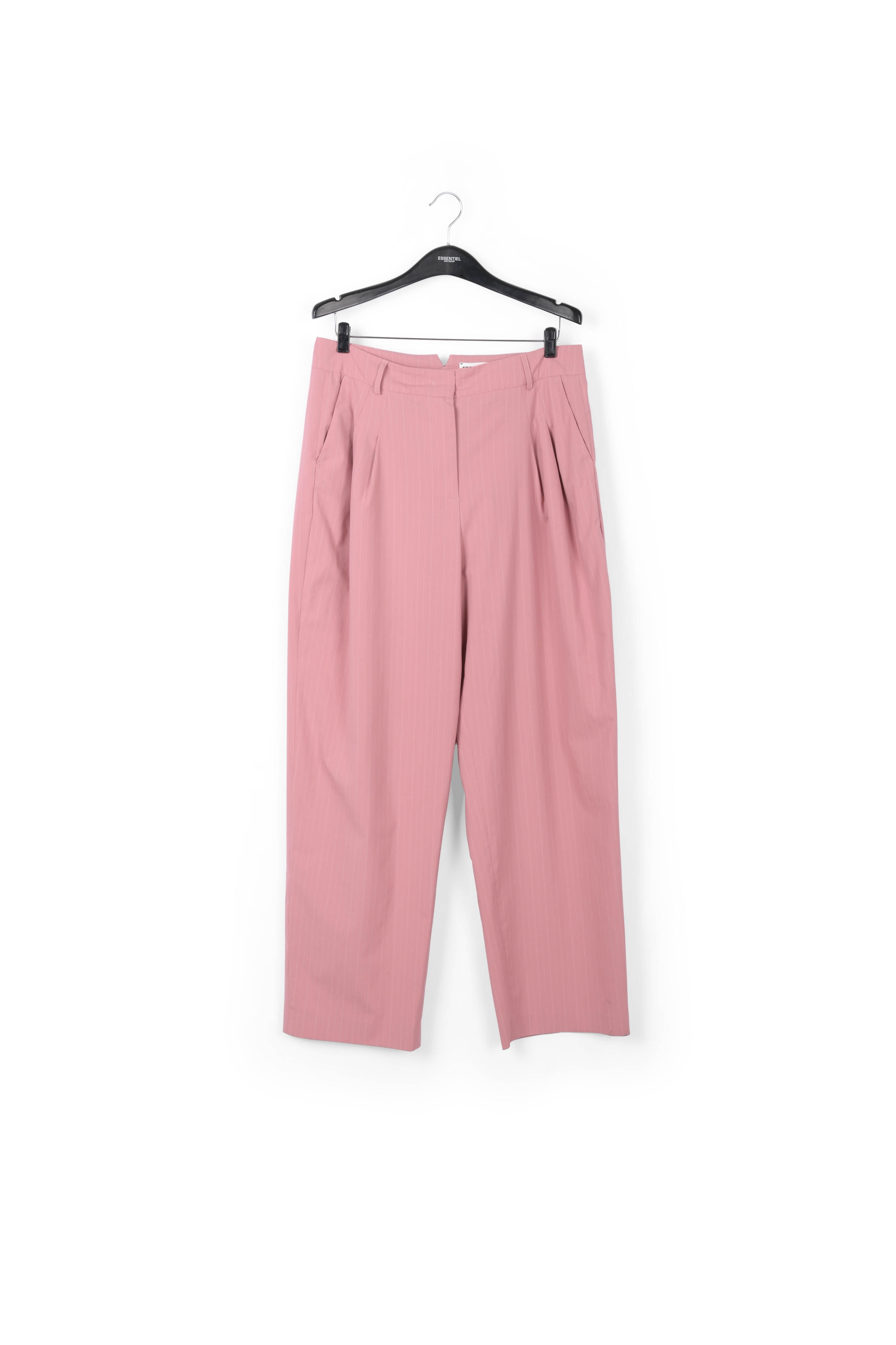 Pantalon rose à fines rayures RE—SSENTIEL seconde main photo 1