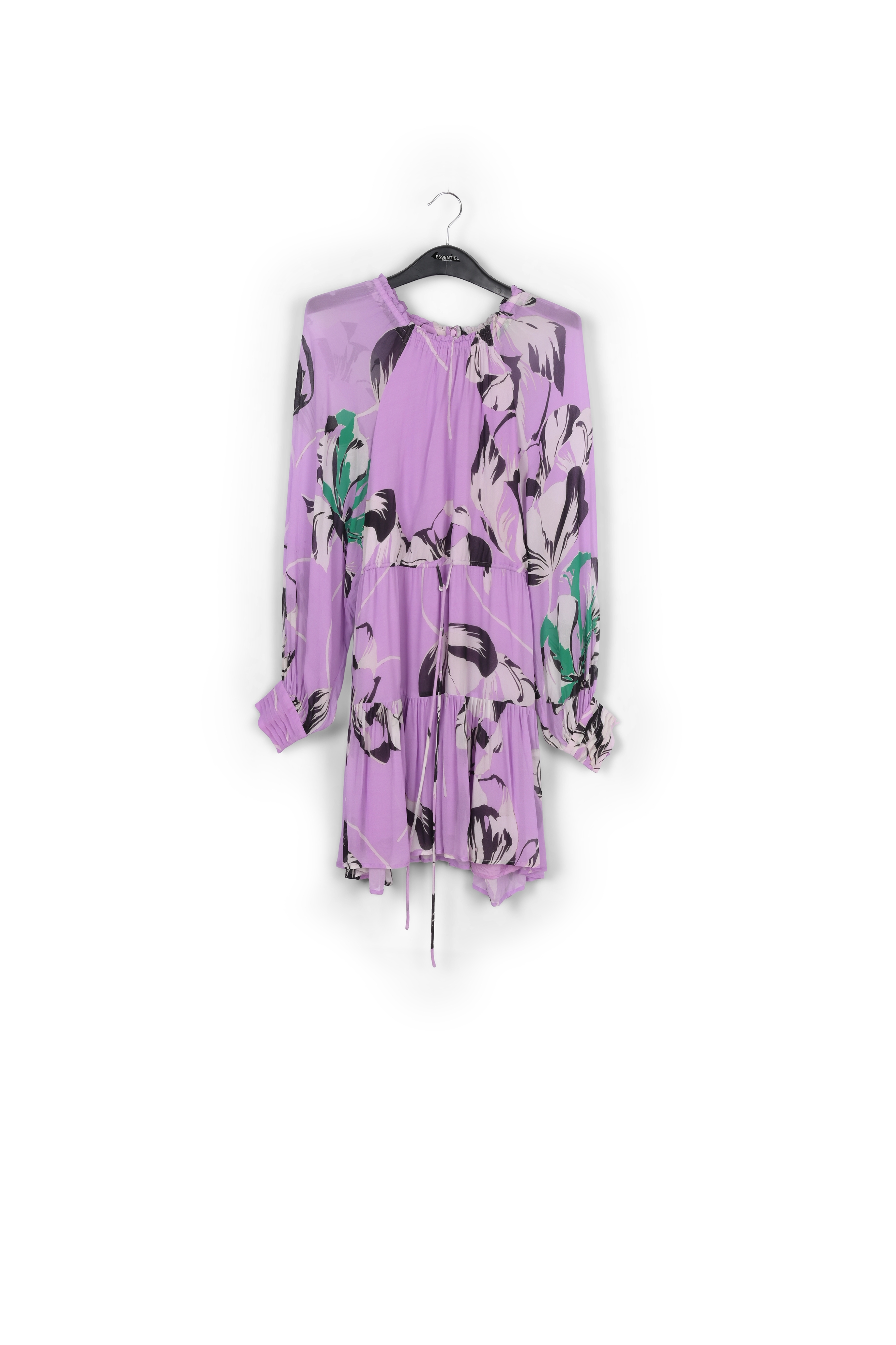 Robe mini lilas à imprimé fleuri RE—SSENTIEL seconde main photo 1