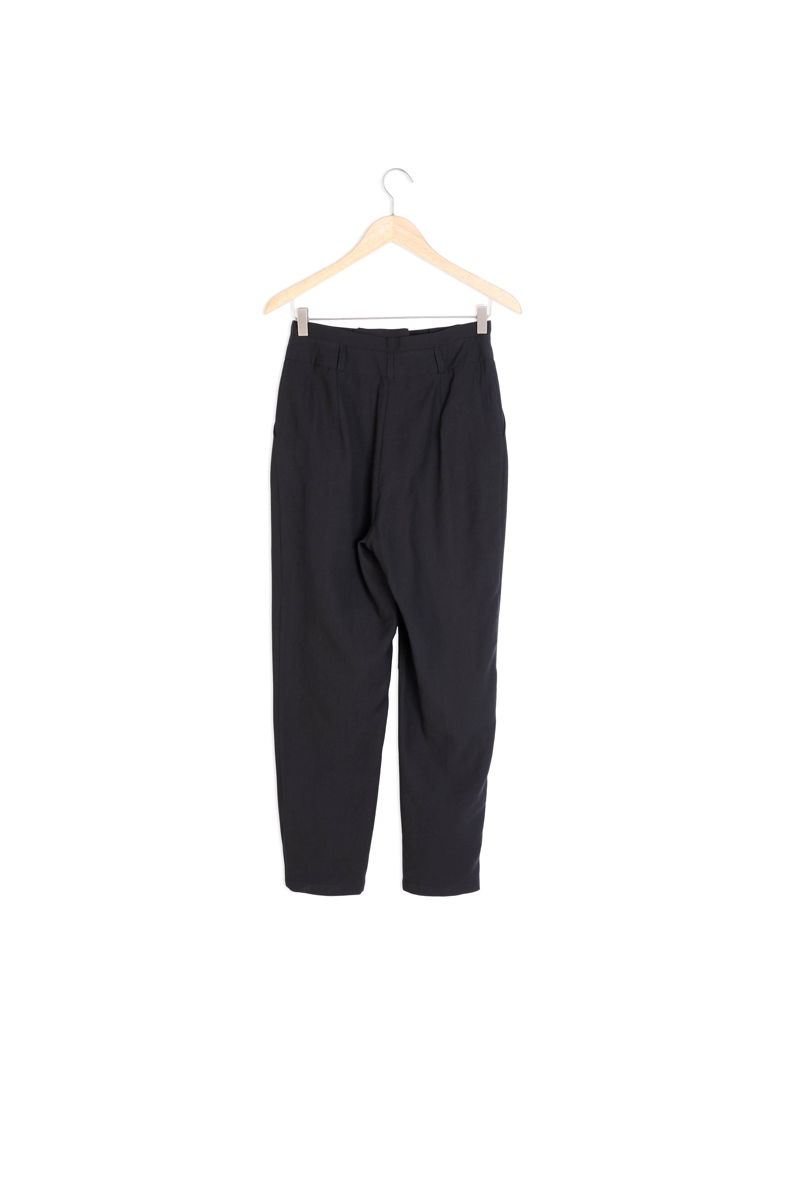 Pantalon cigarette taille haute noir Theo Maison 123 seconde main photo 4