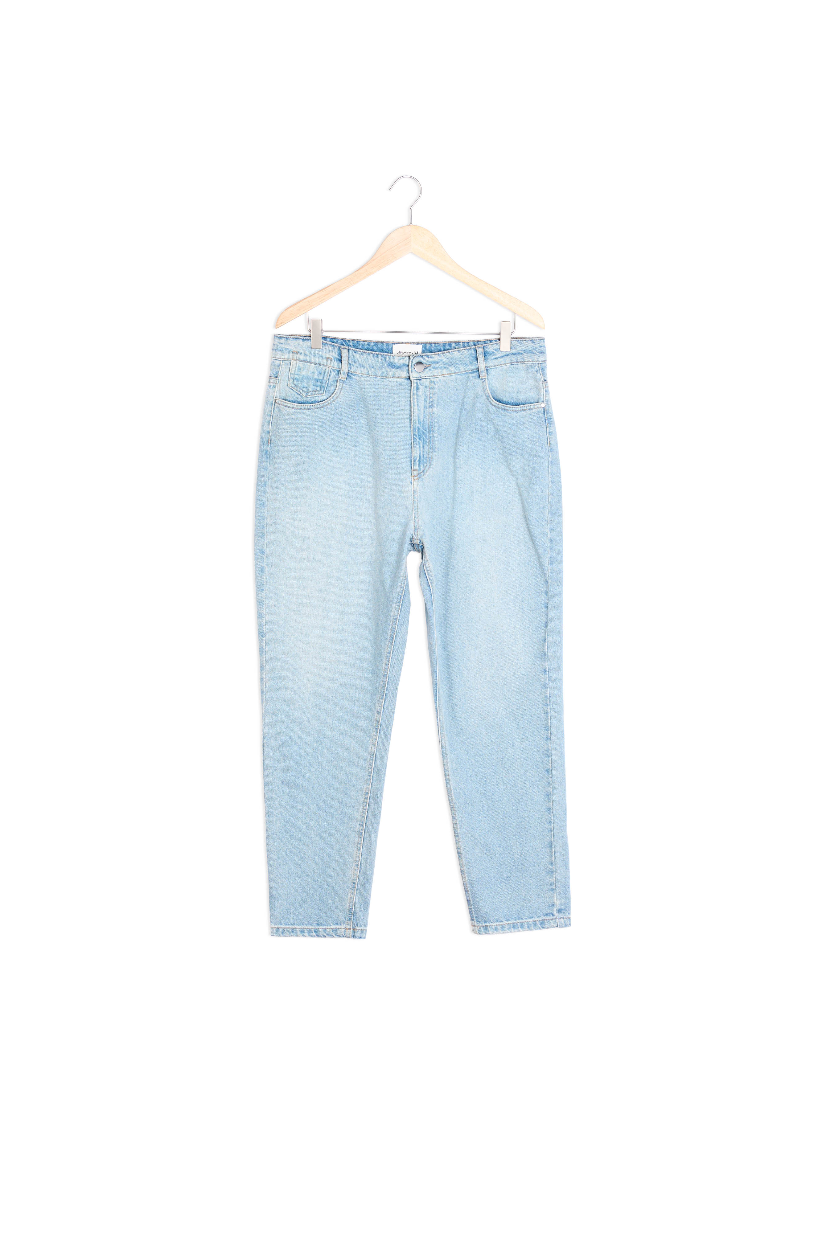 Jean mom en denim pure bleached Solene Maison 123 seconde main photo 3