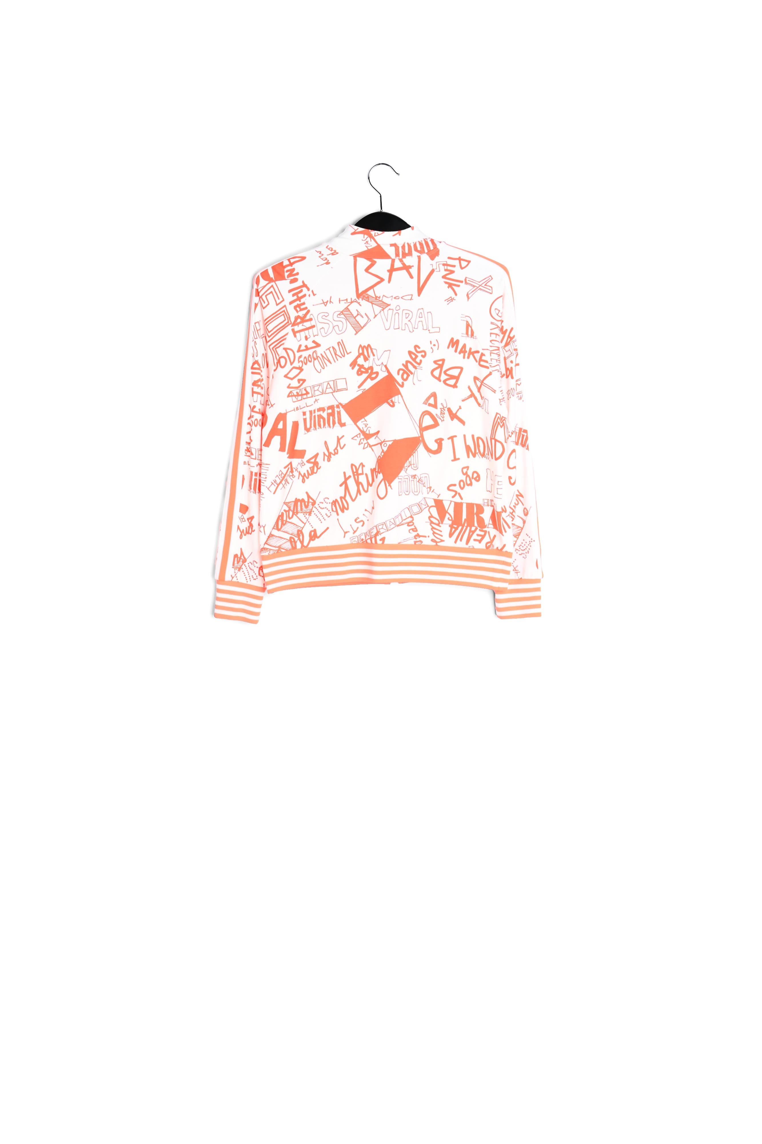 Oranje en gebroken wit sportvest met print RE—SSENTIEL tweedehands photo 2